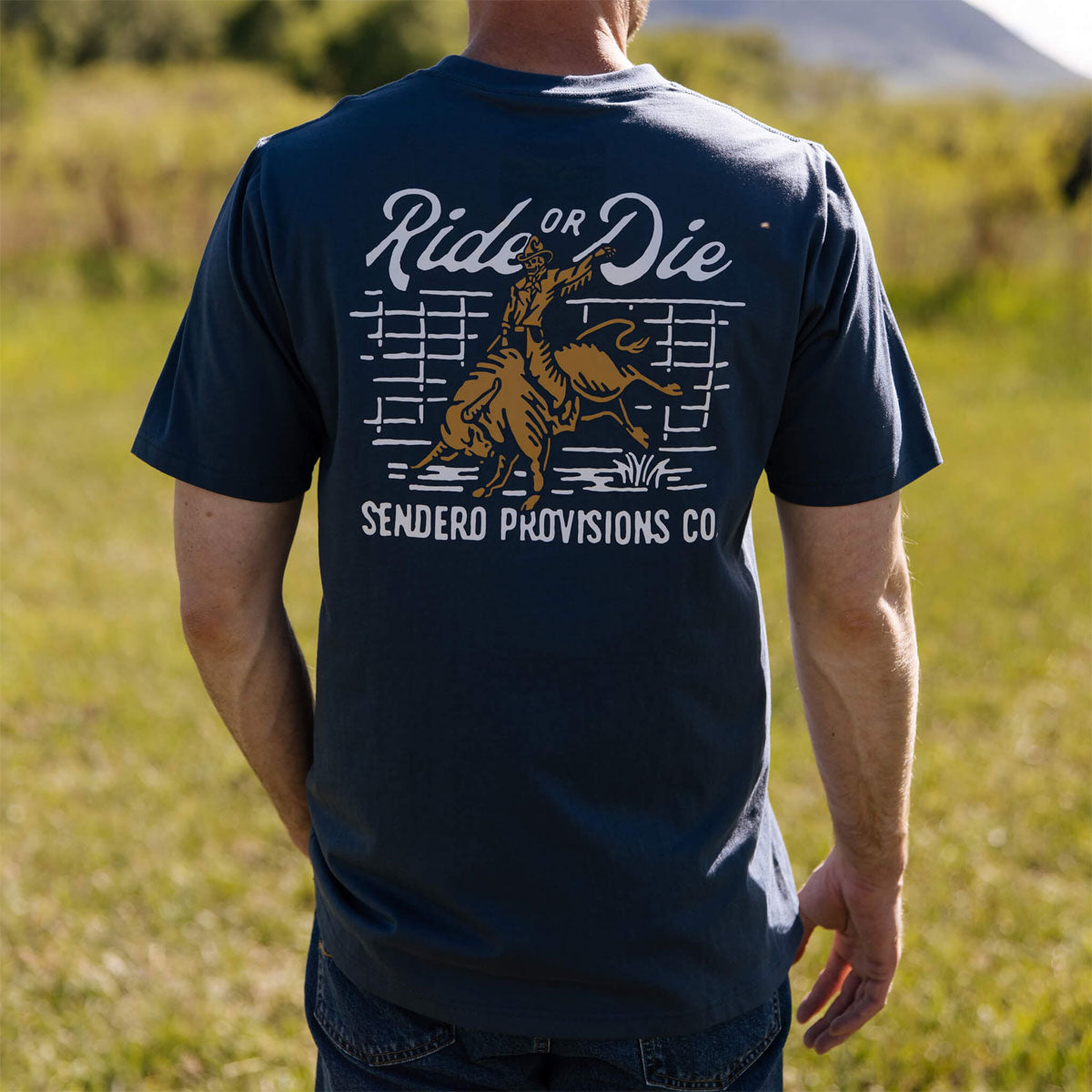 Sendero Ride Or Die T-Shirt - Navy image 3