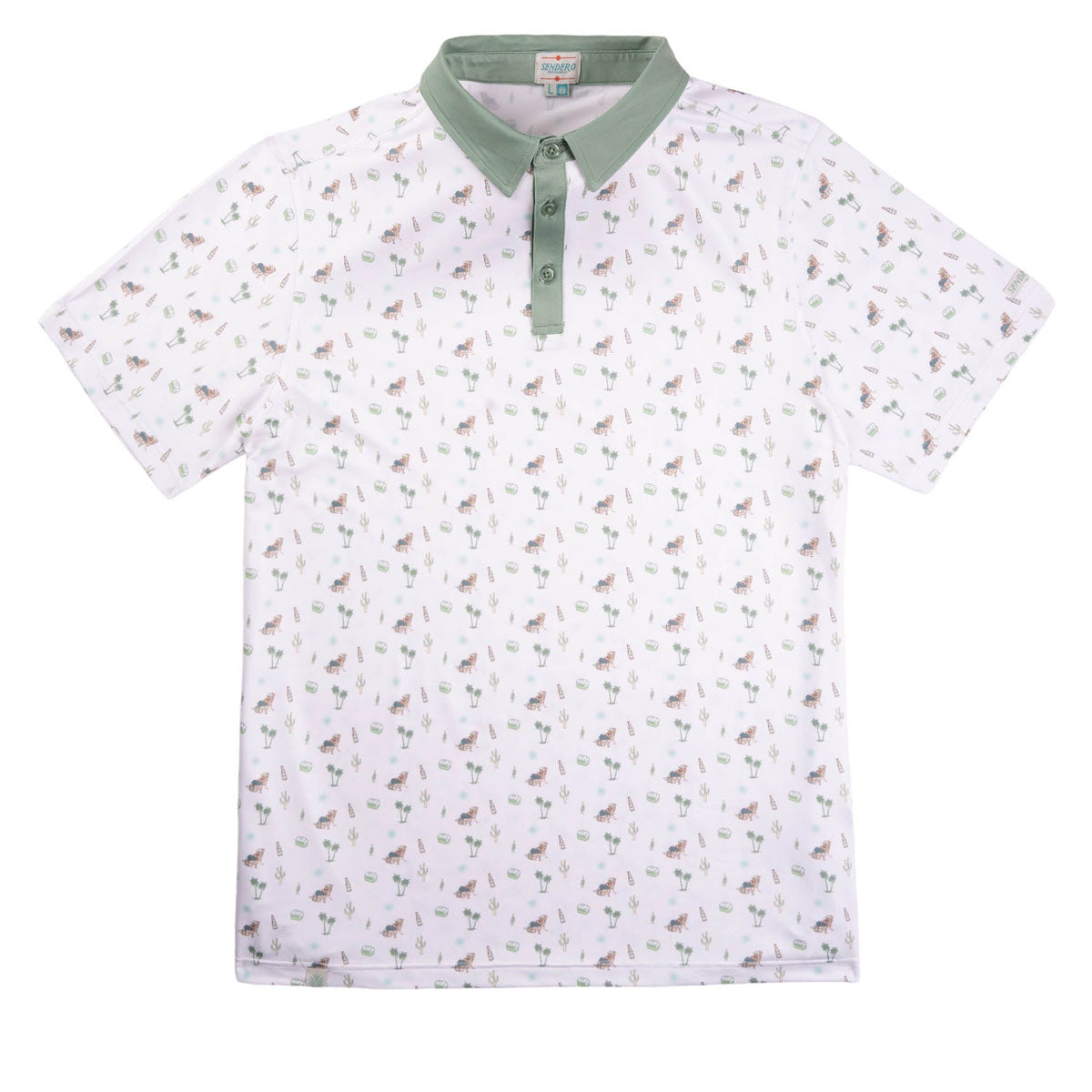 Sendero High Noon Performance Polo Shirt - White Oasis image 1