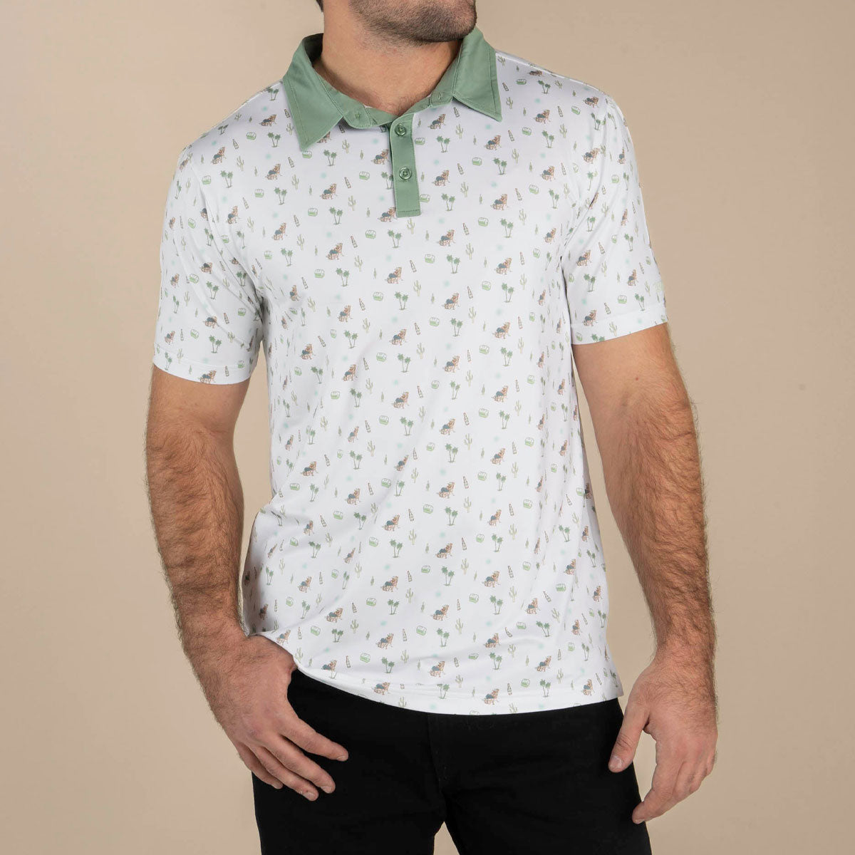 Sendero High Noon Performance Polo Shirt - White Oasis image 2