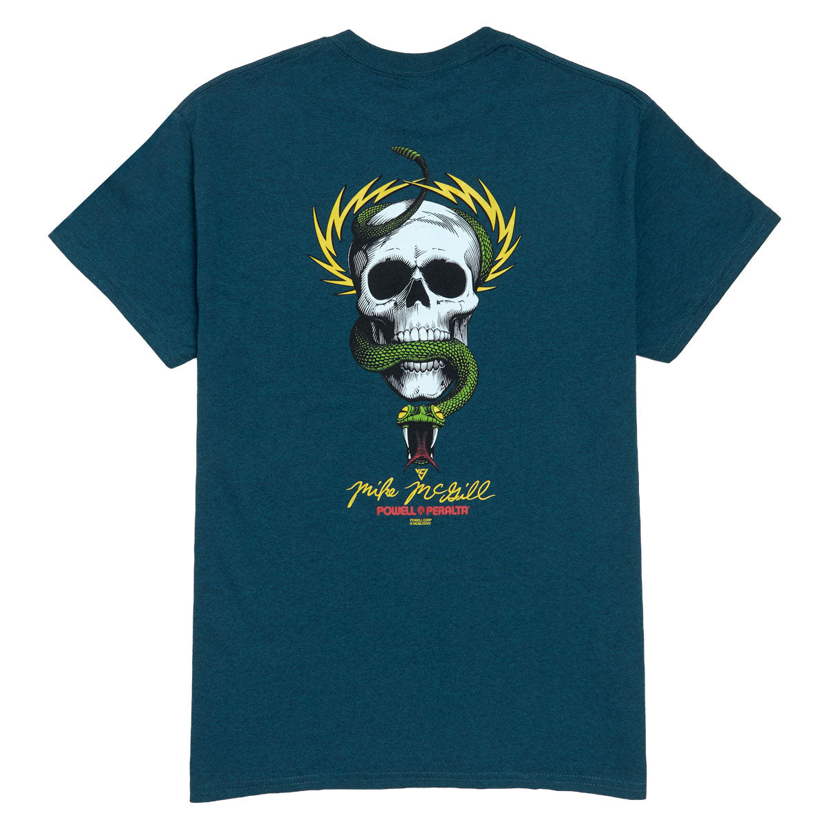 Powell-Peralta McGill Skull And Snake T-Shirt - Midnight Teal image 1