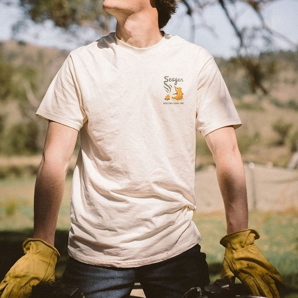 Seager Smokey T-Shirt - Cream image 4