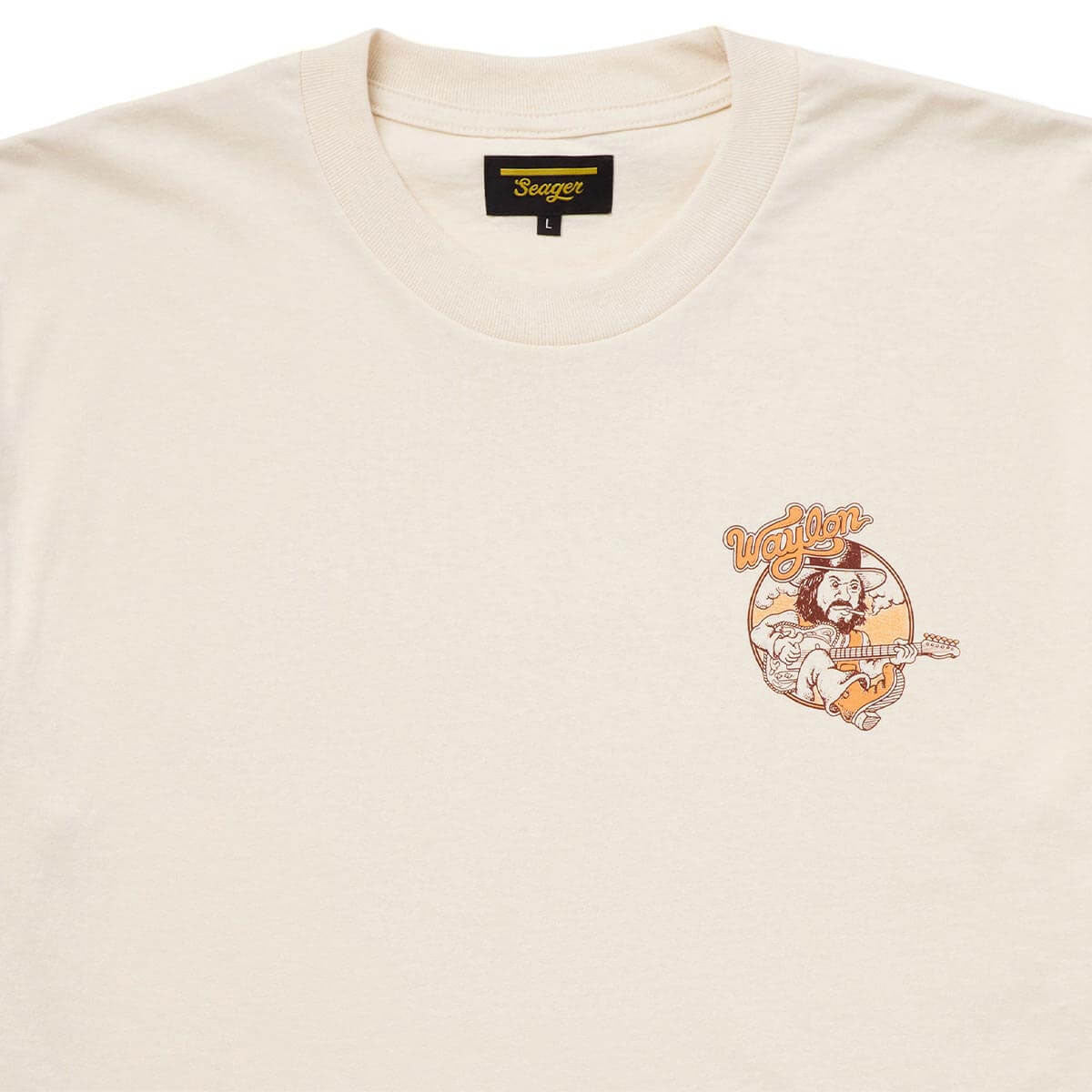 Seager x Waylon Jennings Walk The Line T-Shirt - Vintage White image 3