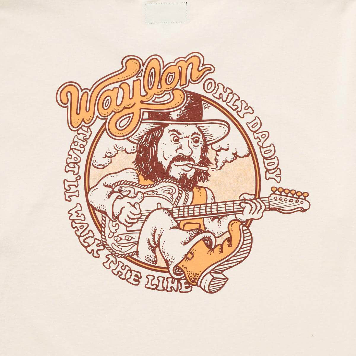Seager x Waylon Jennings Walk The Line T-Shirt - Vintage White image 4