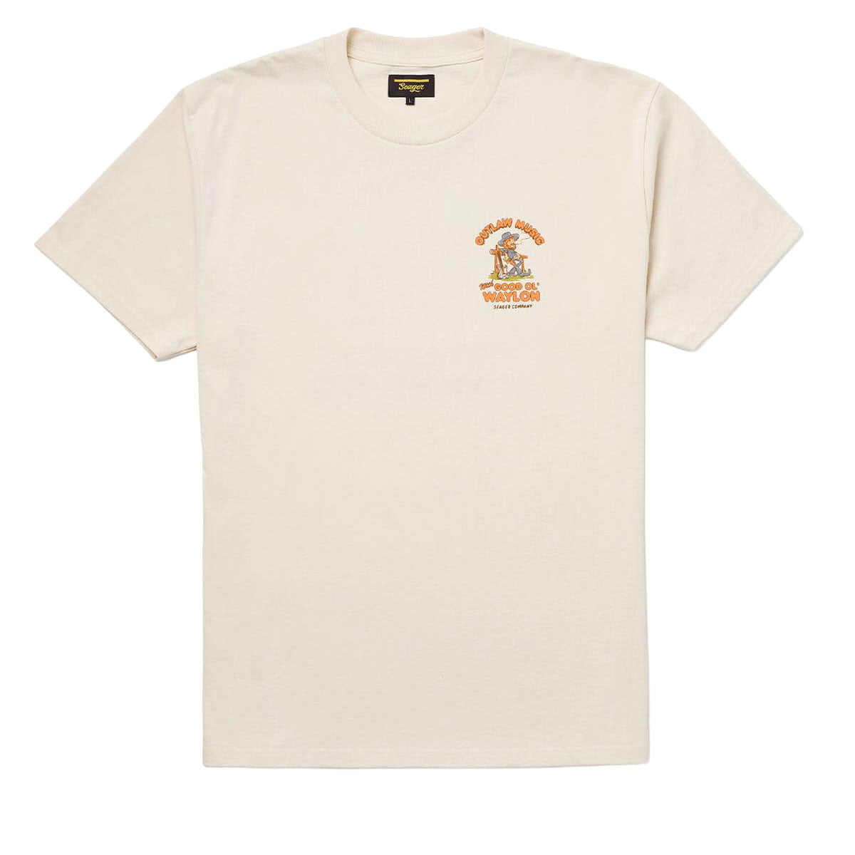 Seager x Waylon Jennings Outlaw T-Shirt - Vintage White image 2