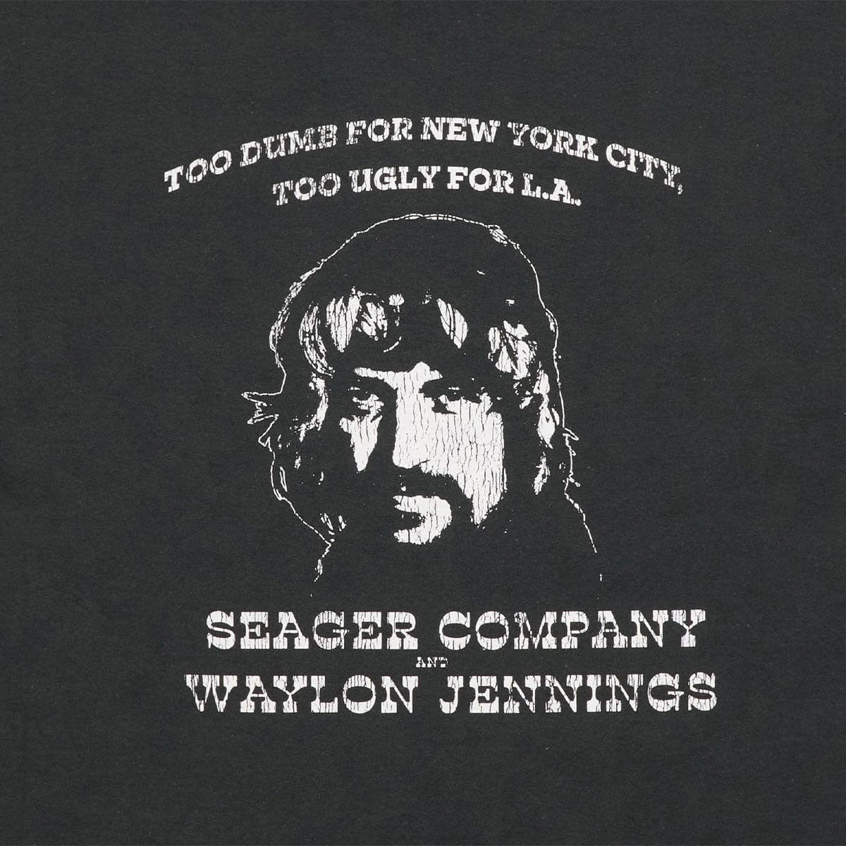 Seager x Waylon Jennings Dumb Ugly T-Shirt - Vintage Black image 2