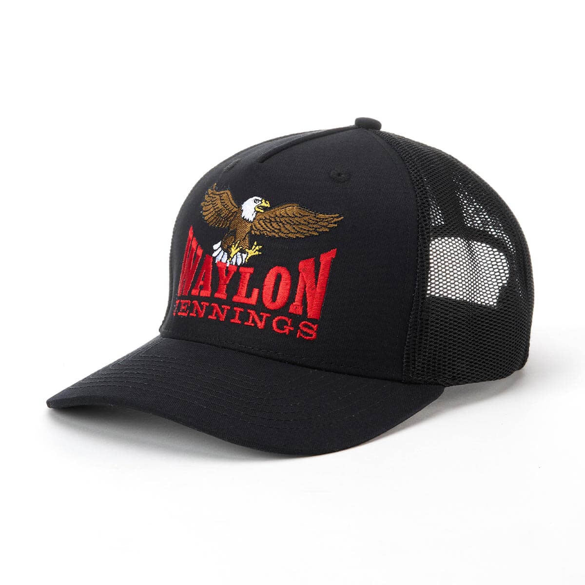 Seager x Waylon Jennings The Eagle Snapback Hat - Black image 1