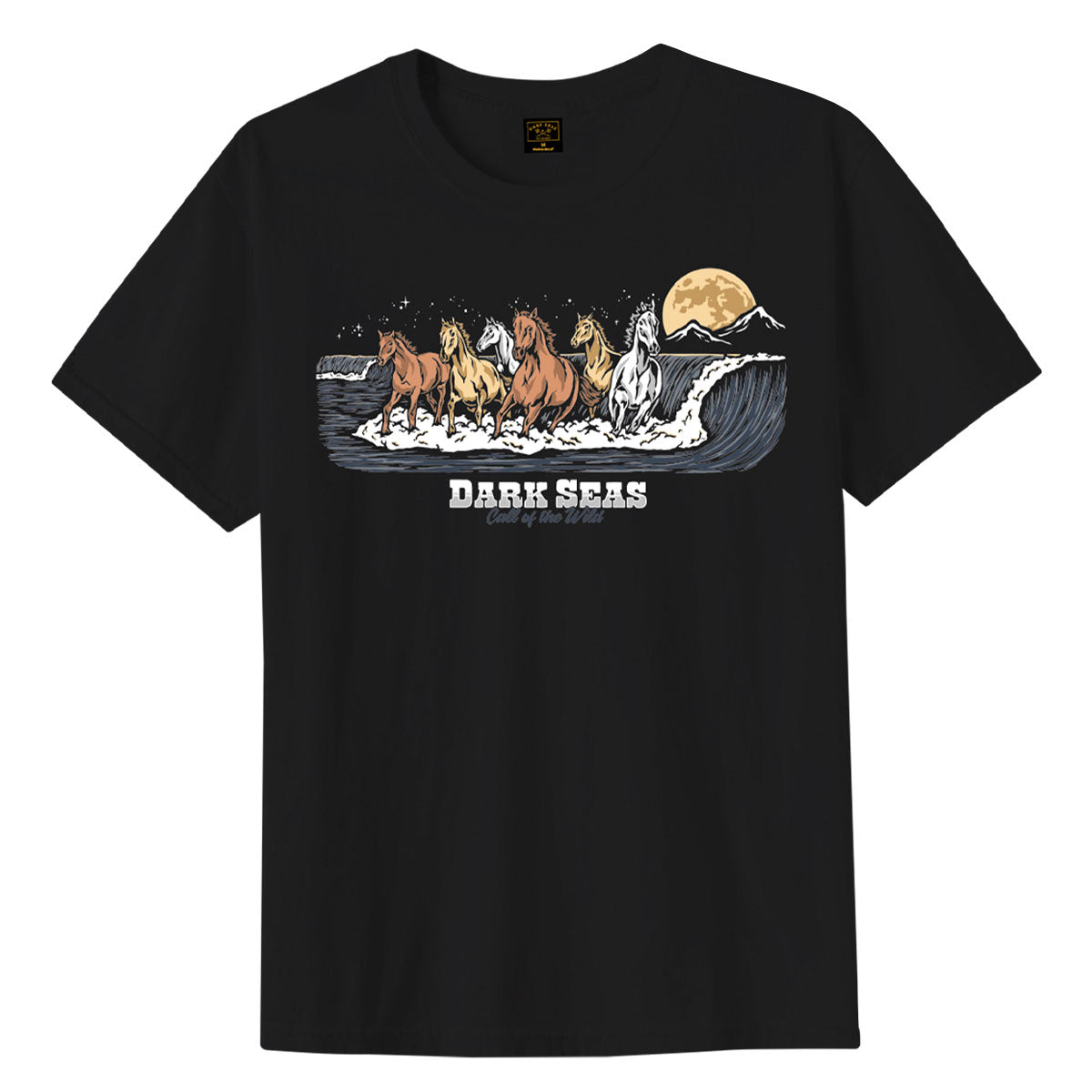 Dark Seas Wave Runners T-Shirt - Black image 1