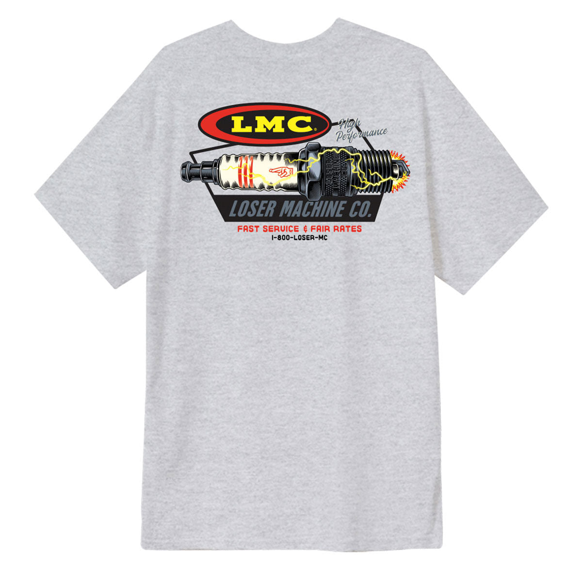 Loser Machine Auto Parts Pocket T-Shirt - Heather Grey image 1