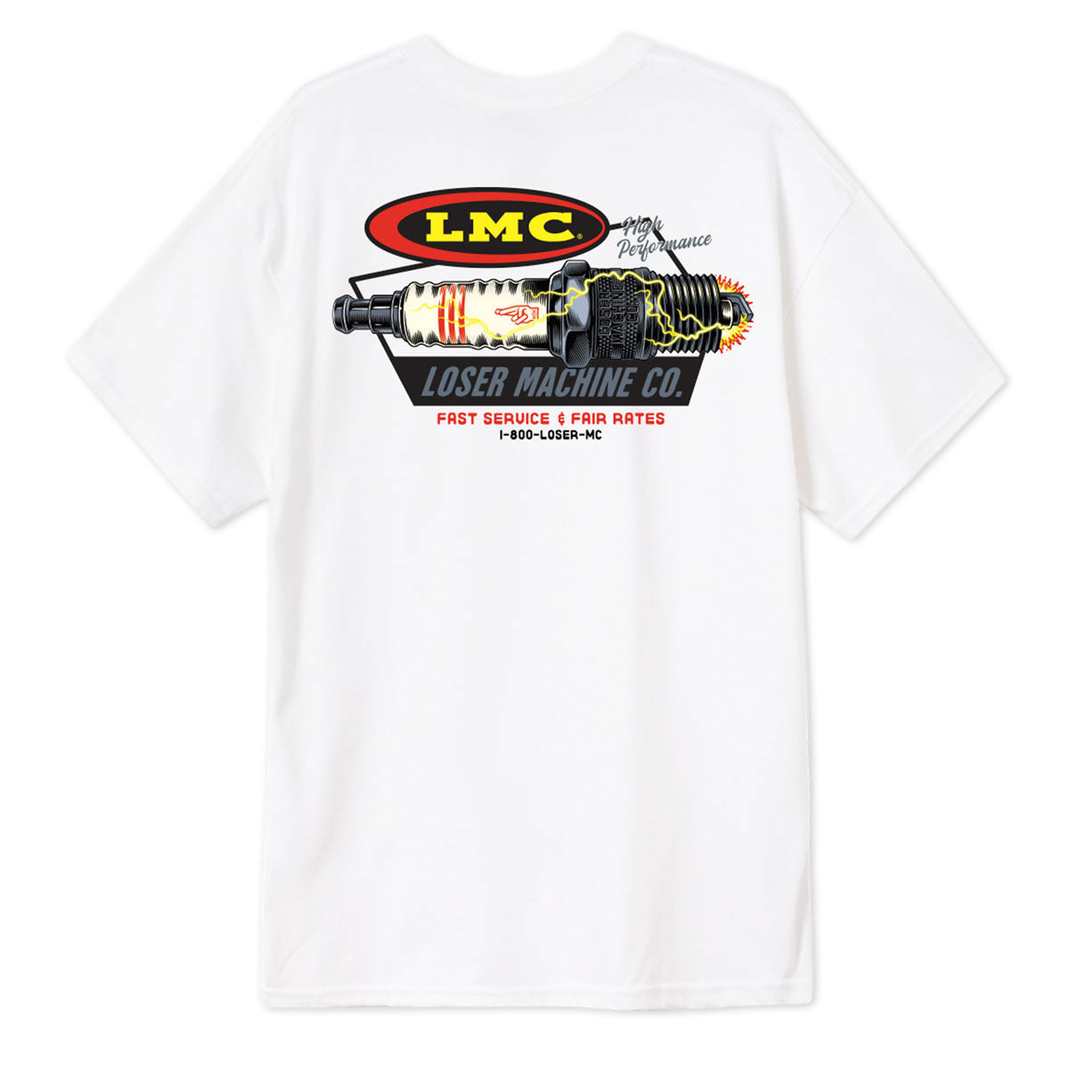 Loser Machine Auto Parts Pocket T-Shirt - White image 1