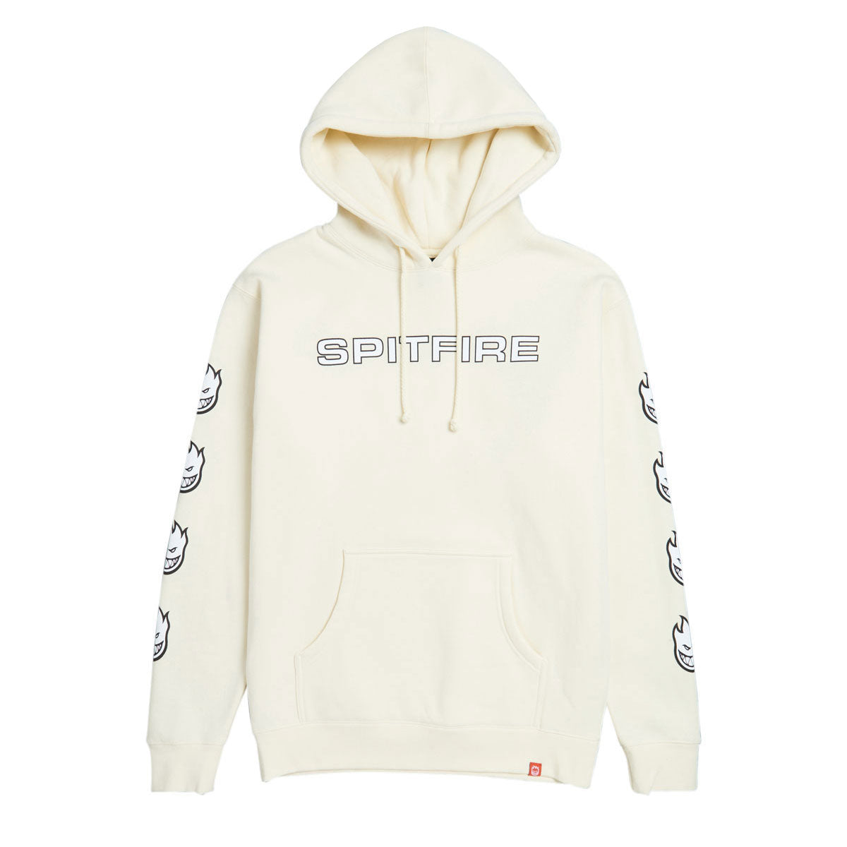 Spitfire Classic '87 Bighead Fill Sleeve Hoodie - Bone/Black/White Prints image 1