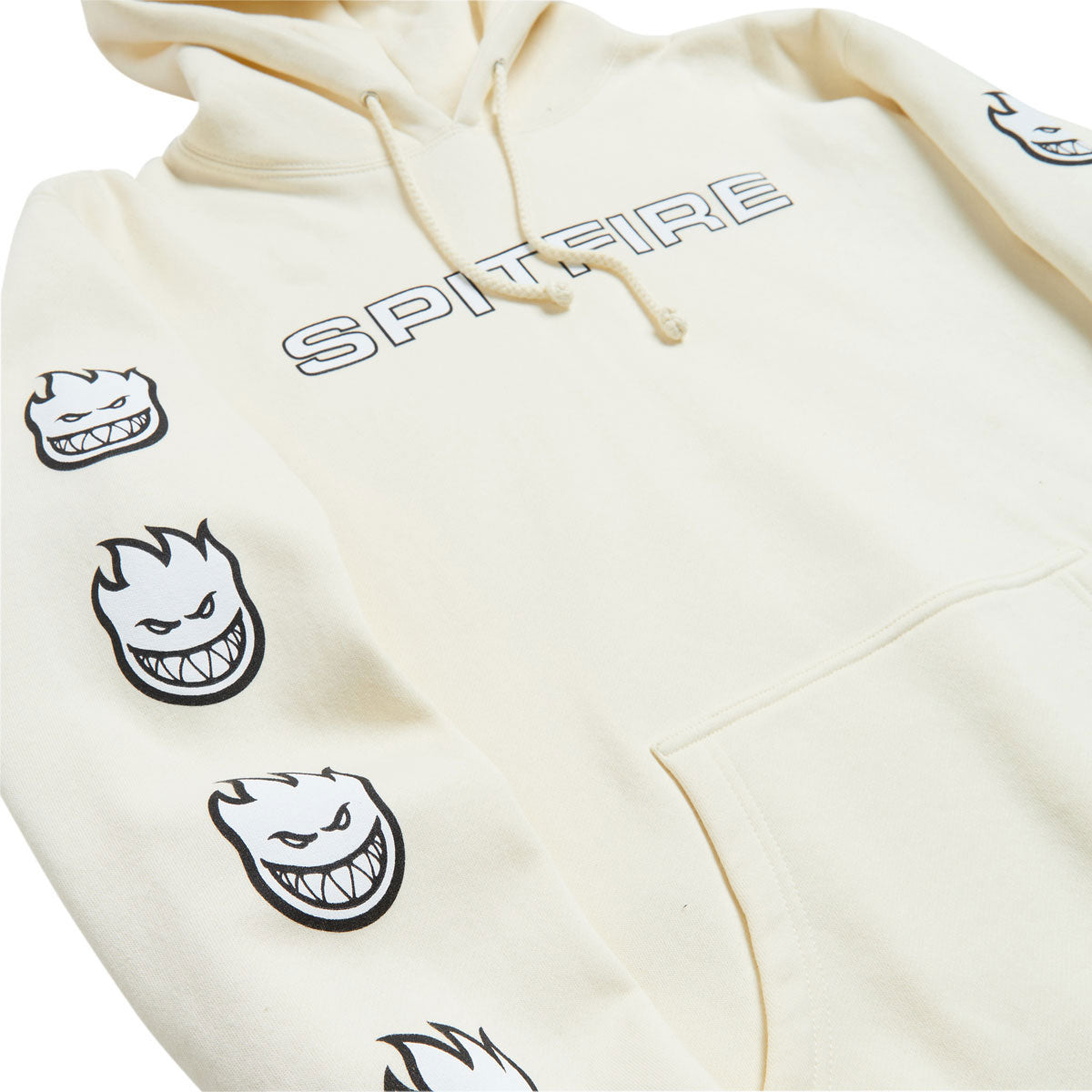 Spitfire Classic '87 Bighead Fill Sleeve Hoodie - Bone/Black/White Prints image 2