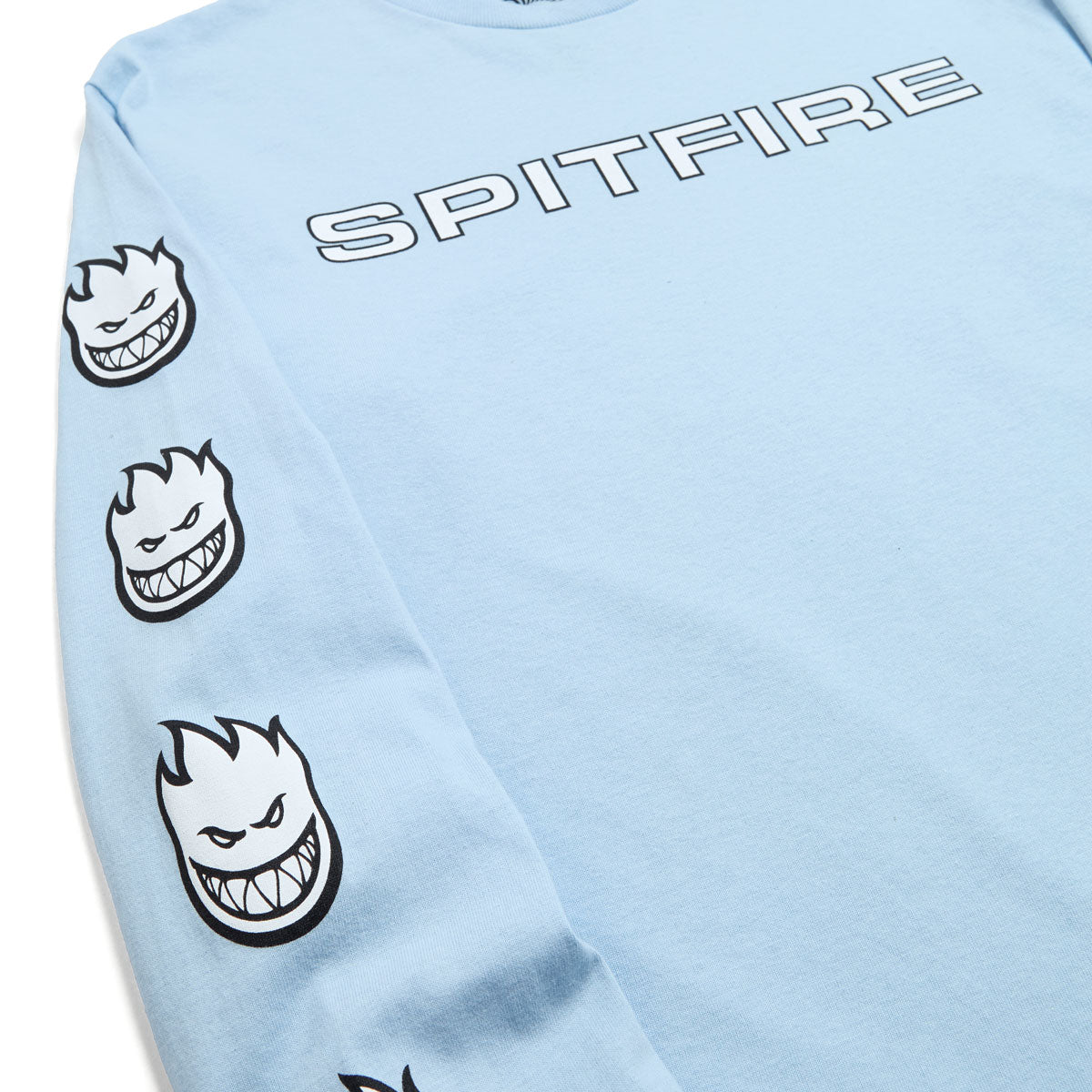 Spitfire Classic '87 Bighead Fill Long Sleeve T-Shirt - Light Blue/Black/White Prints image 2