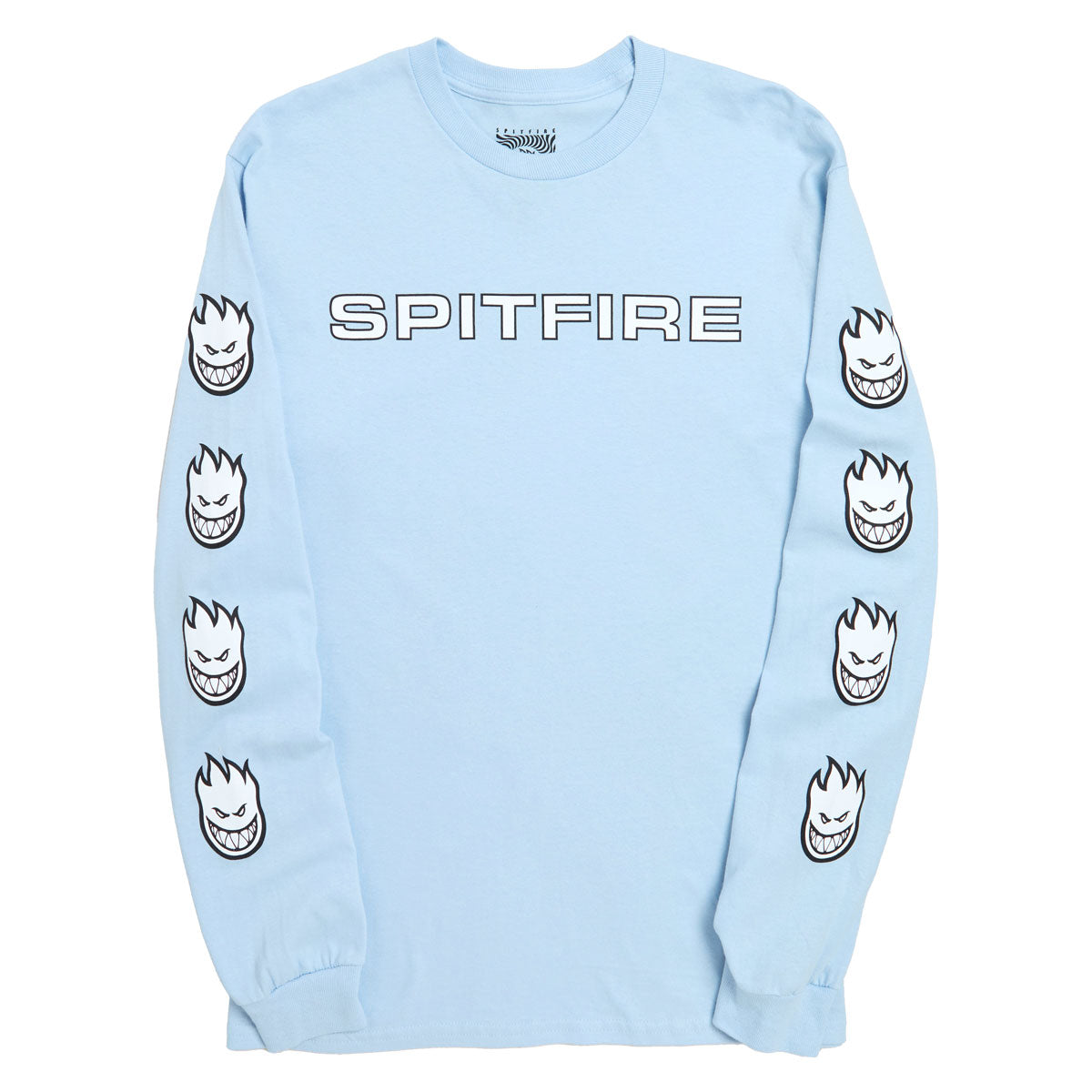 Spitfire Classic '87 Bighead Fill Long Sleeve T-Shirt - Light Blue/Black/White Prints image 3