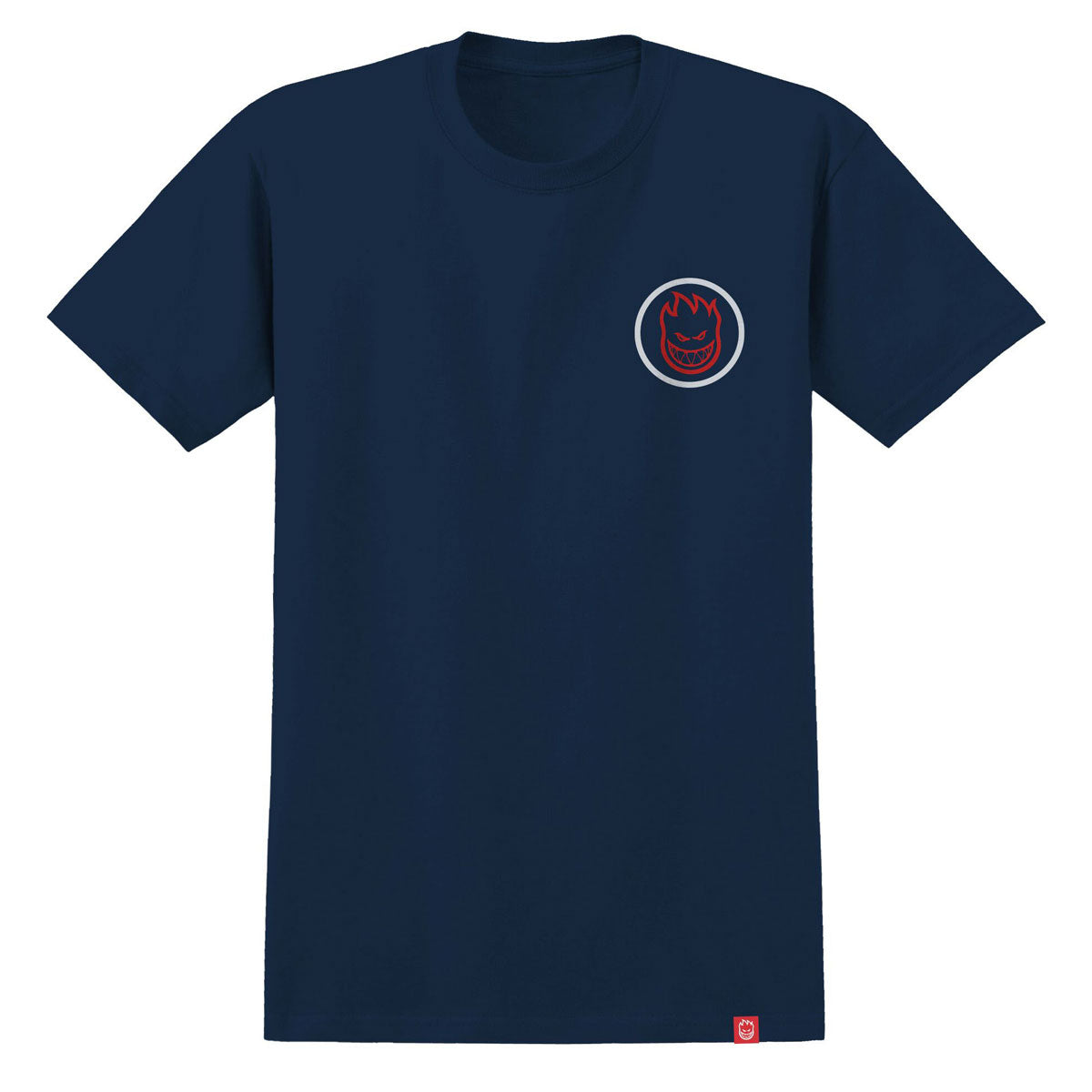 Spitfire Classic Swirl Overlay T-Shirt - True Navy/White/Red Prints image 2