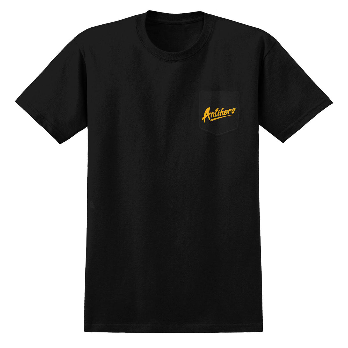 Anti-Hero Refrescos Pocket T-Shirt - Black/Yellow Prints image 1