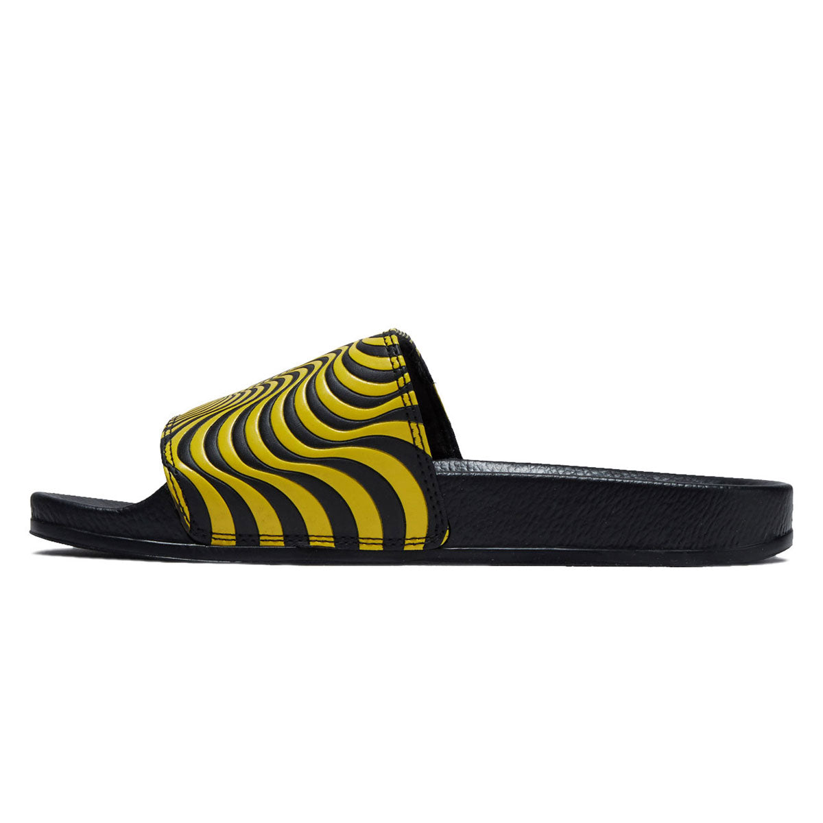 Spitfire Bighead Swirl Slide Sandals - Black/Yellow image 2
