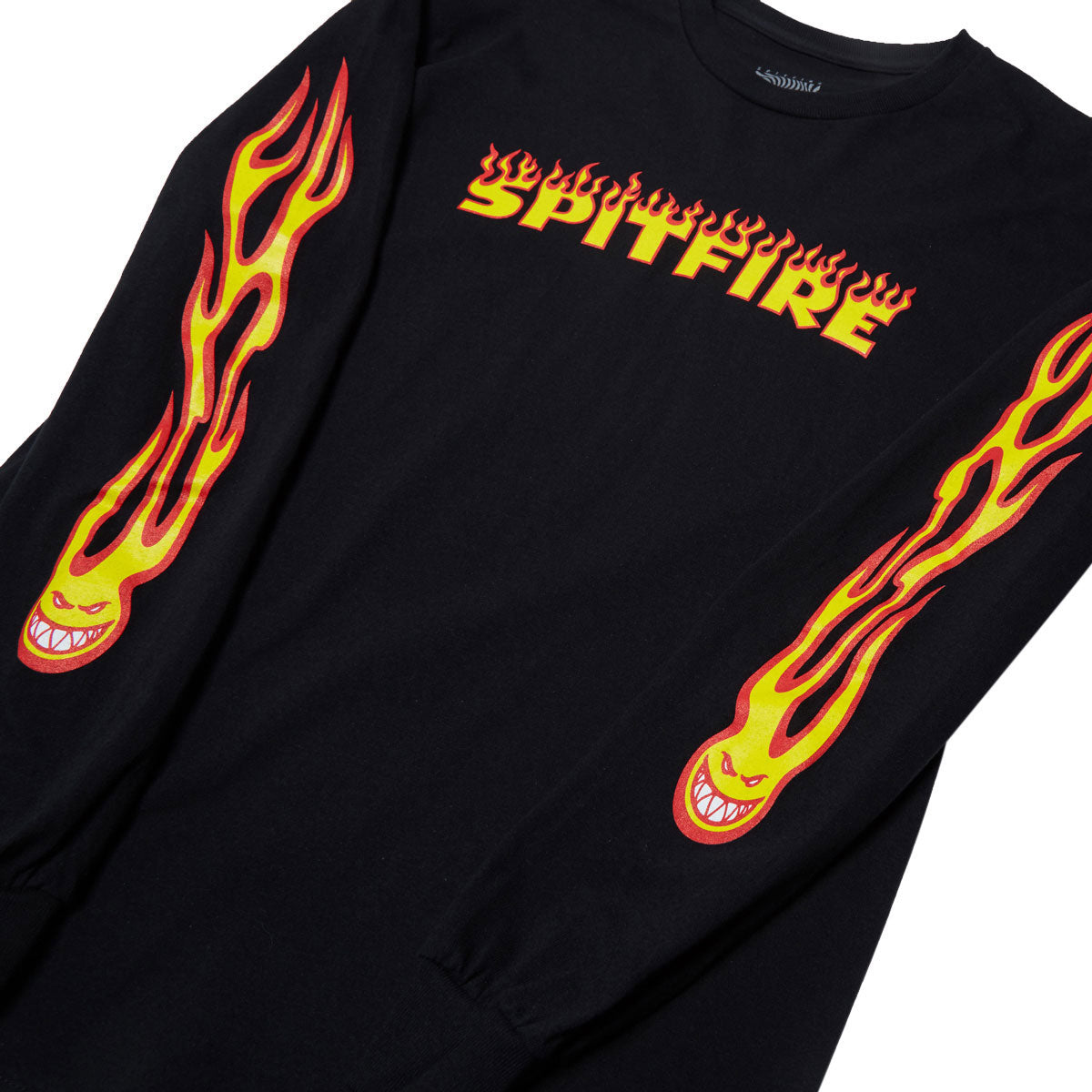 Spitfire Hotrod Long Sleeve T-Shirt - Black/Yellow/Red image 2
