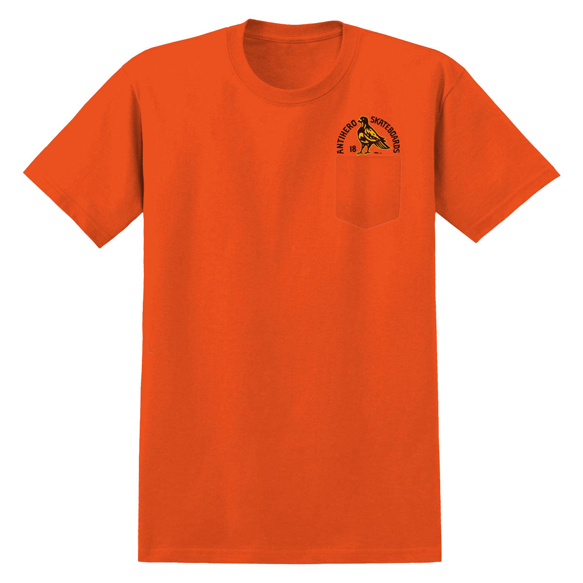 Anti-Hero Rock Dove Fill Pocket T-Shirt - Safety Orange/Yellow/Black image 1