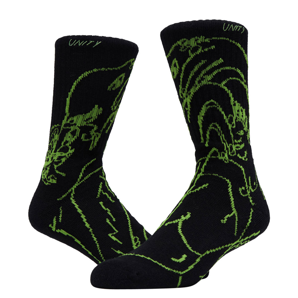 Unity Glow Socks - Black/Green image 2