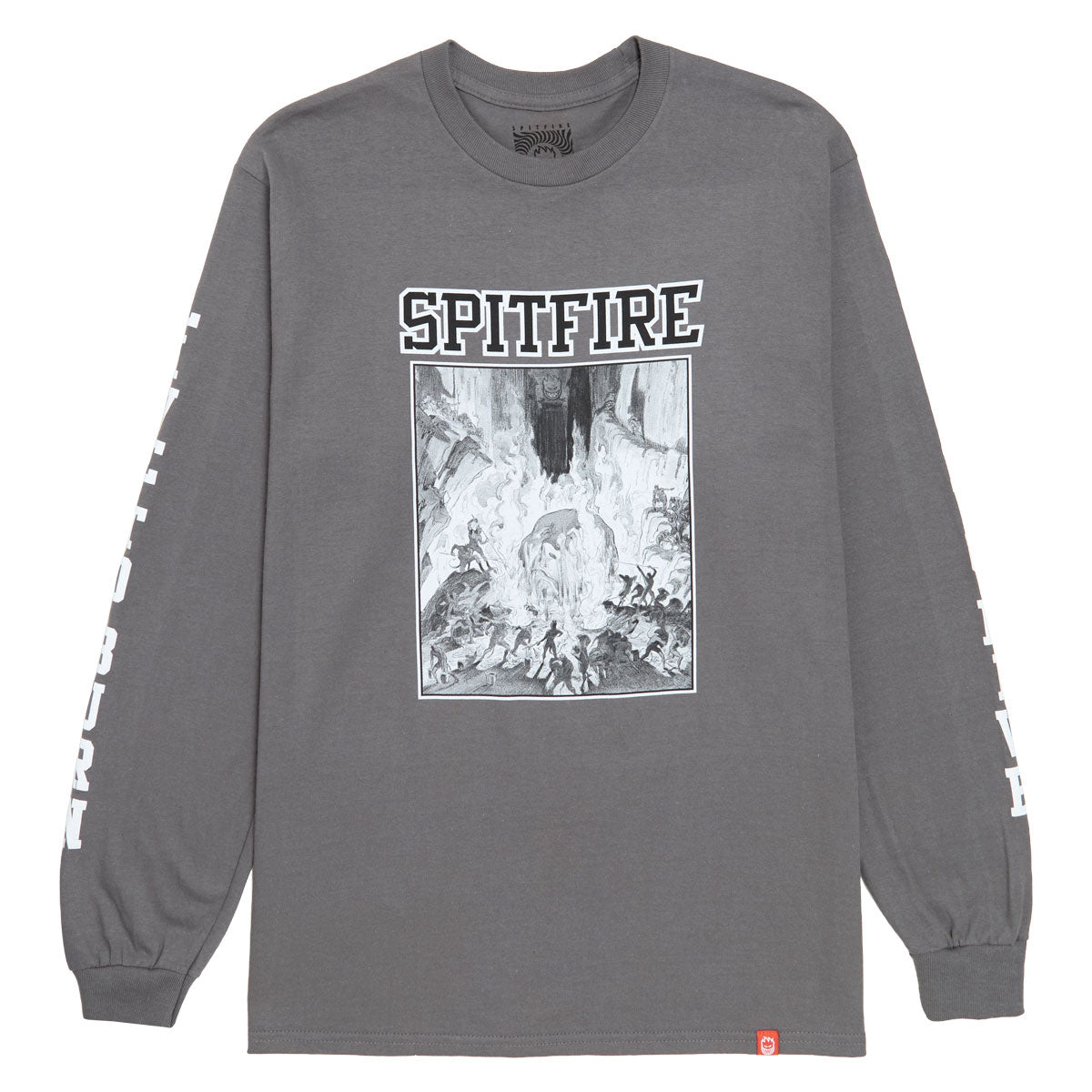 Spitfire Inferno Long Sleeve T-Shirt - Charcoal/Black/White image 1