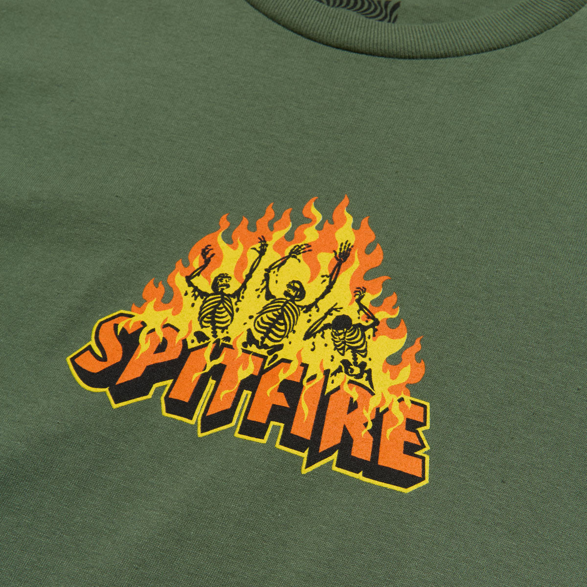 Spitfire Hellfire Long Sleeve T-Shirt - Military Green/Multi image 2