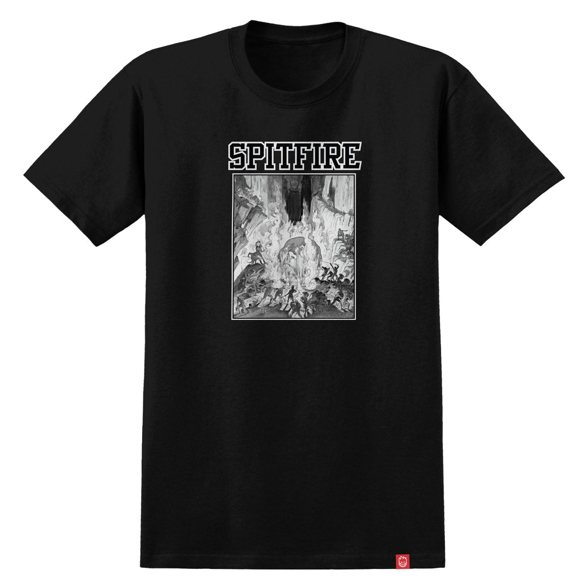 Spitfire Inferno T-Shirt - Black/Black/White image 1