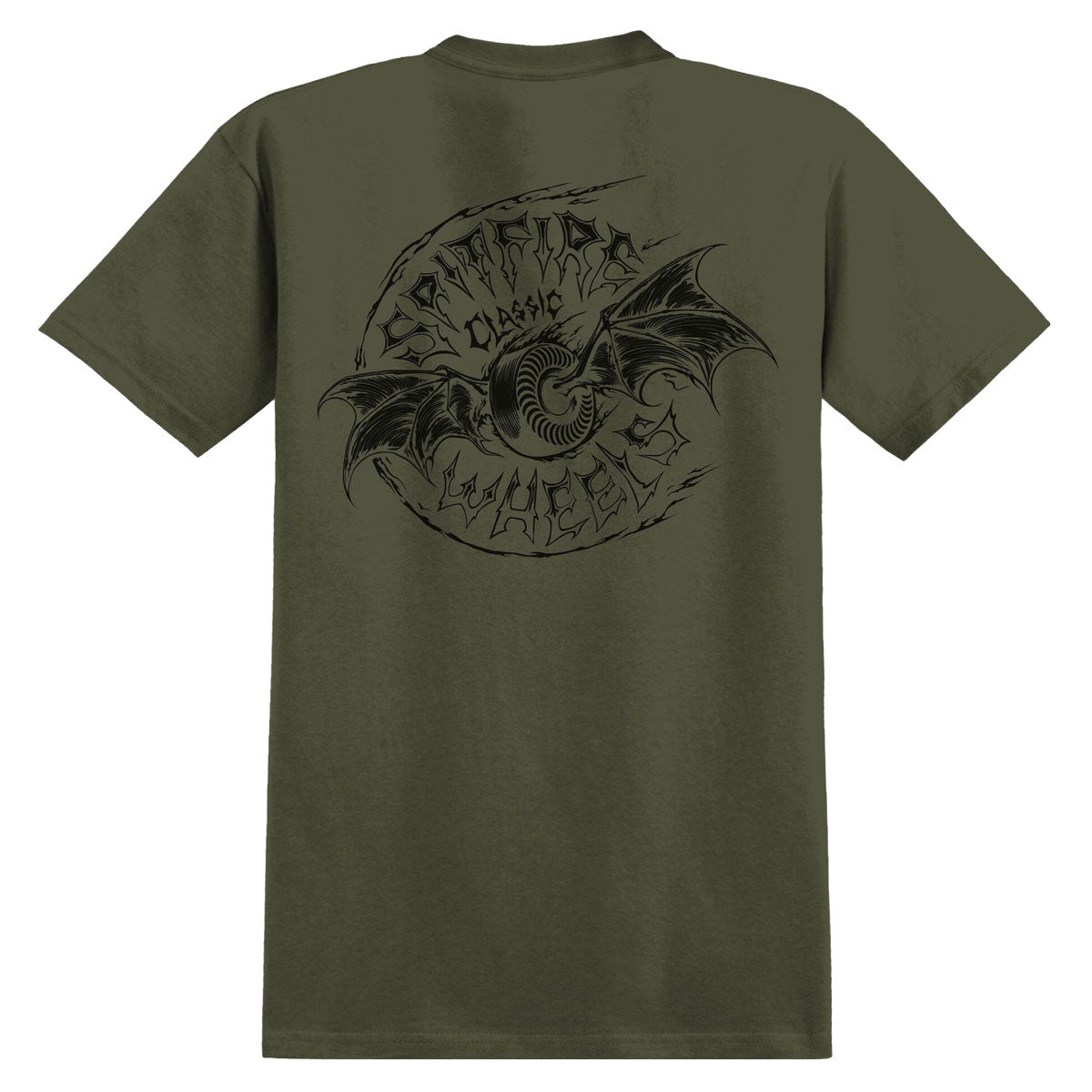 Spitfire Batwing Classic T-Shirt - Military Green/Black image 1