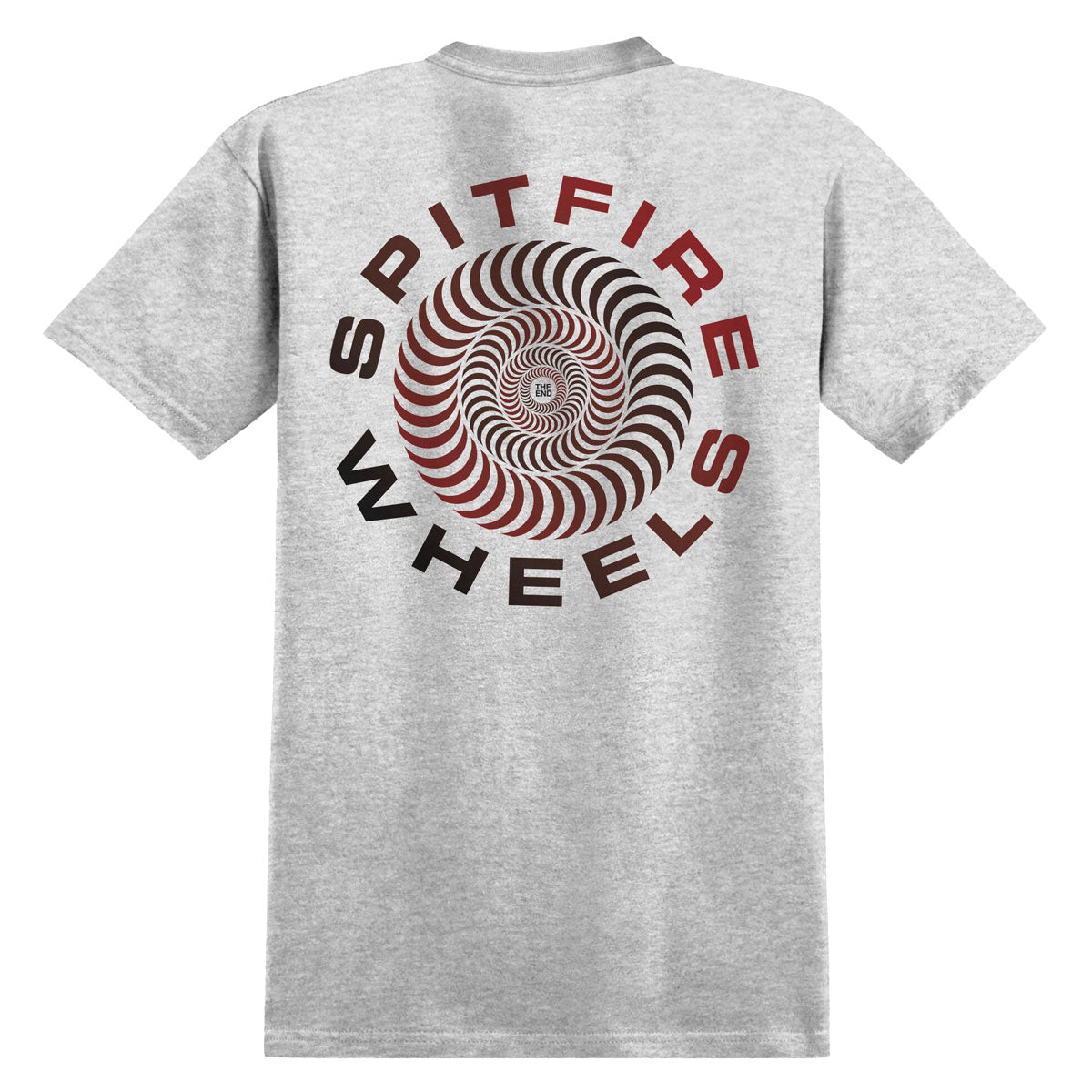 Spitfire Classic '87 Swirl Fade Fill T-Shirt - Ash Grey/Red/Black Fade image 1