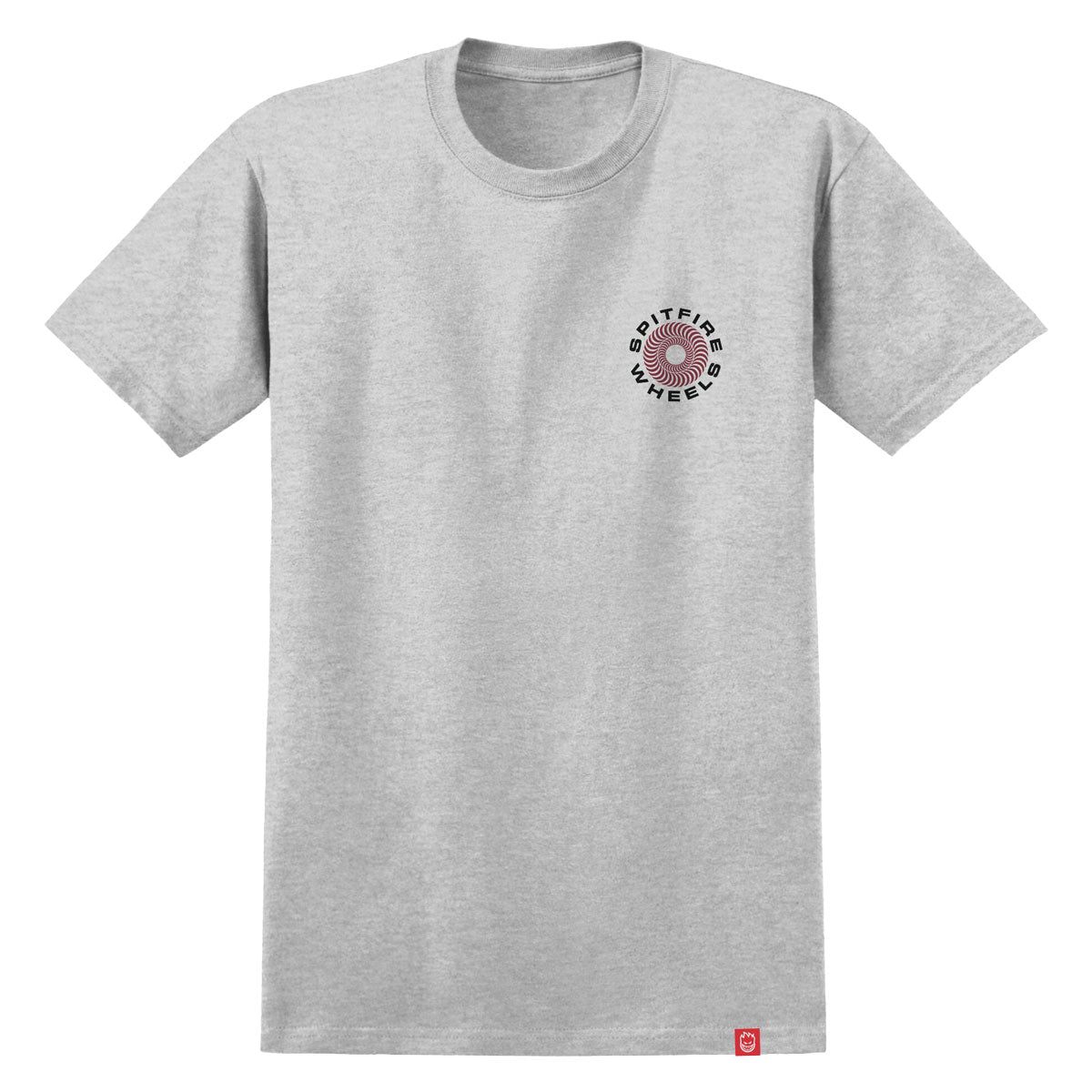 Spitfire Classic '87 Swirl Fade Fill T-Shirt - Ash Grey/Red/Black Fade image 2
