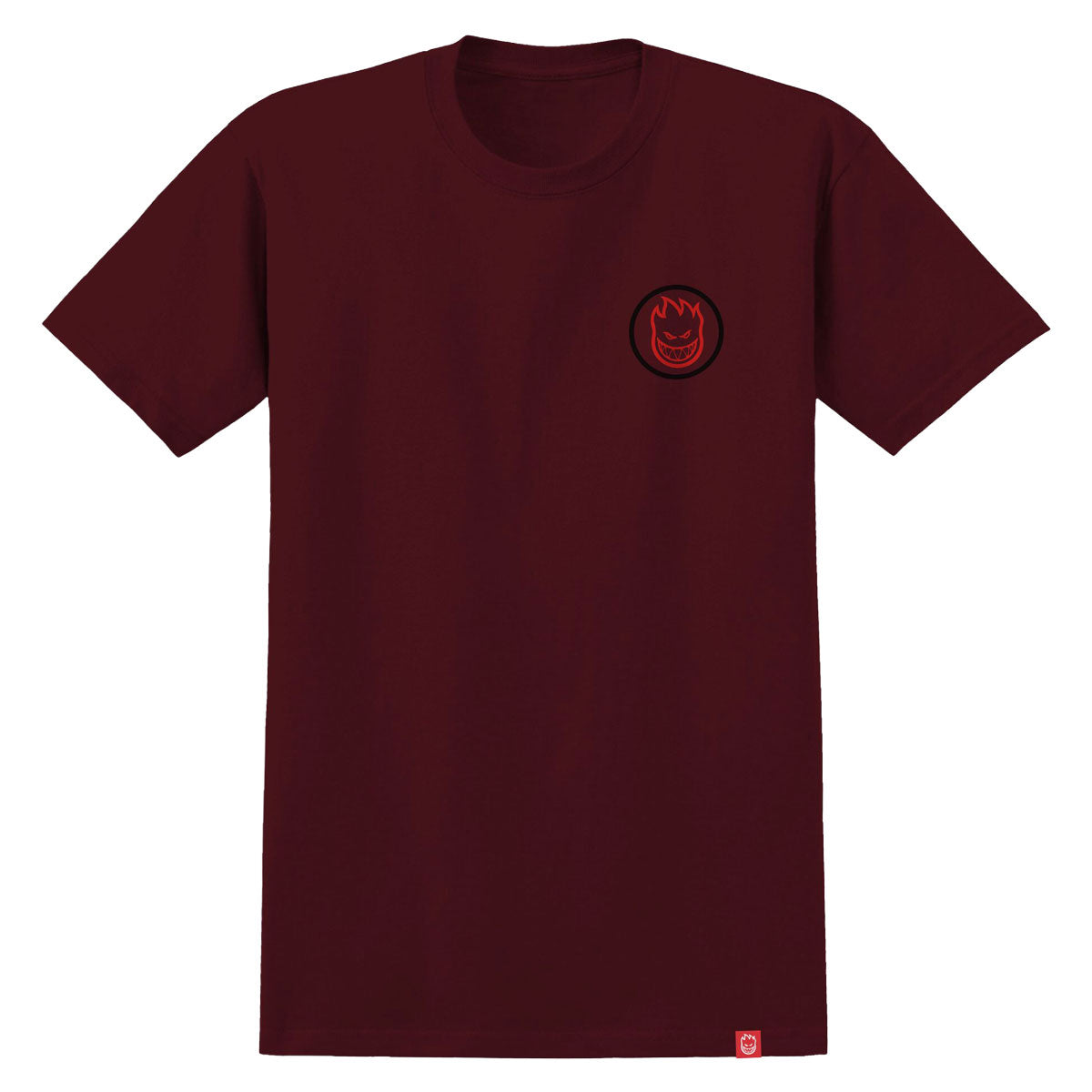 Spitfire Classic Swirl Overlay T-Shirt - Burgundy/Red/Black image 2