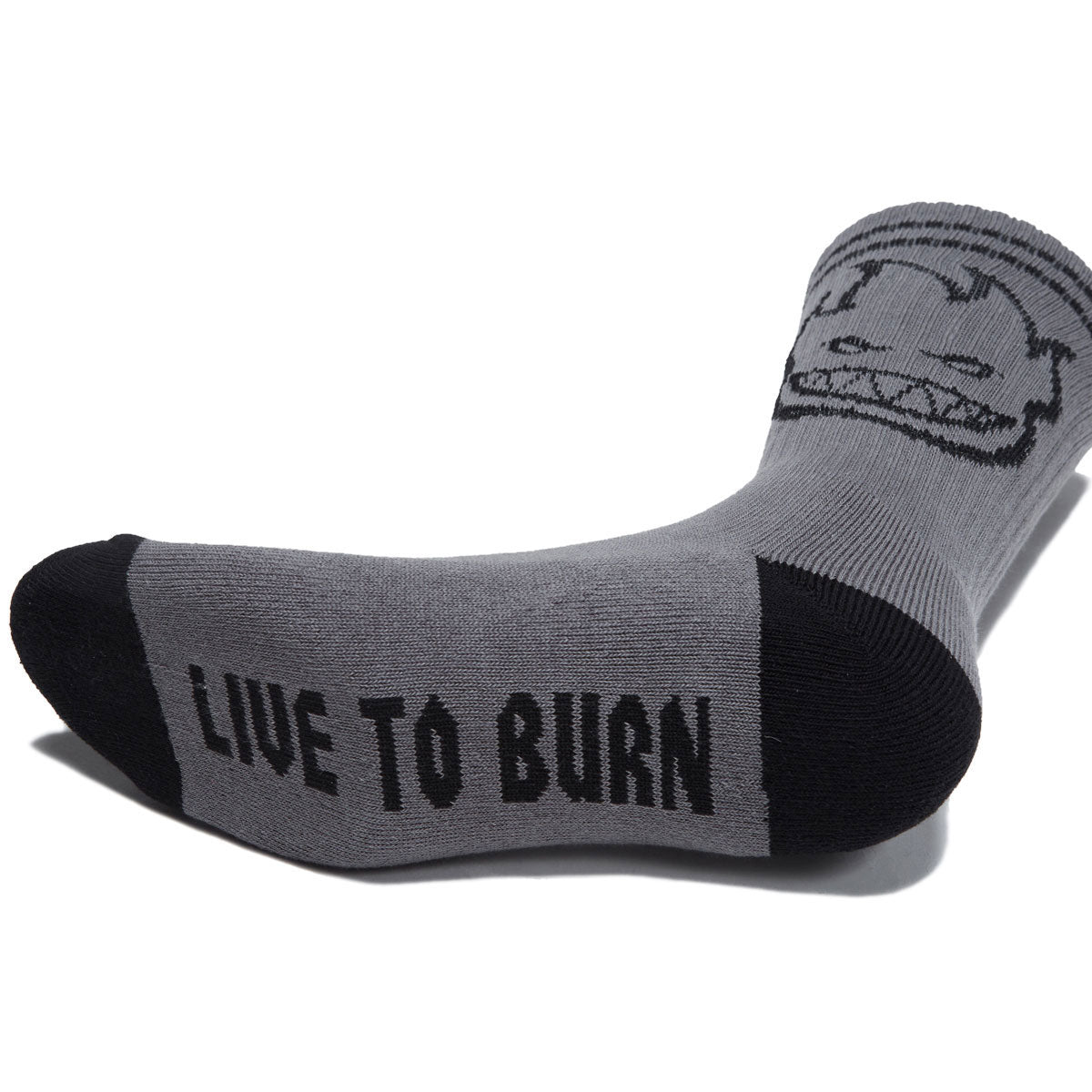 Spitfire Bighead Socks - Charcoal/Black image 3