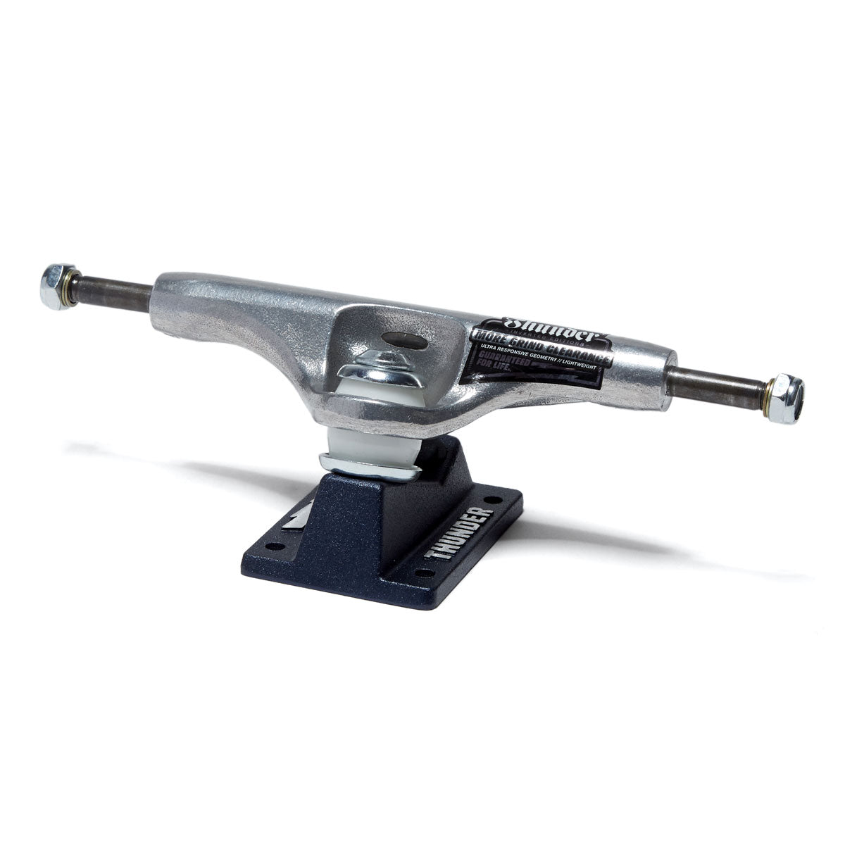 Thunder Suciu Nightwatch Pro Inverted Edition Skateboard Trucks - Polished/Blue - 149mm image 2