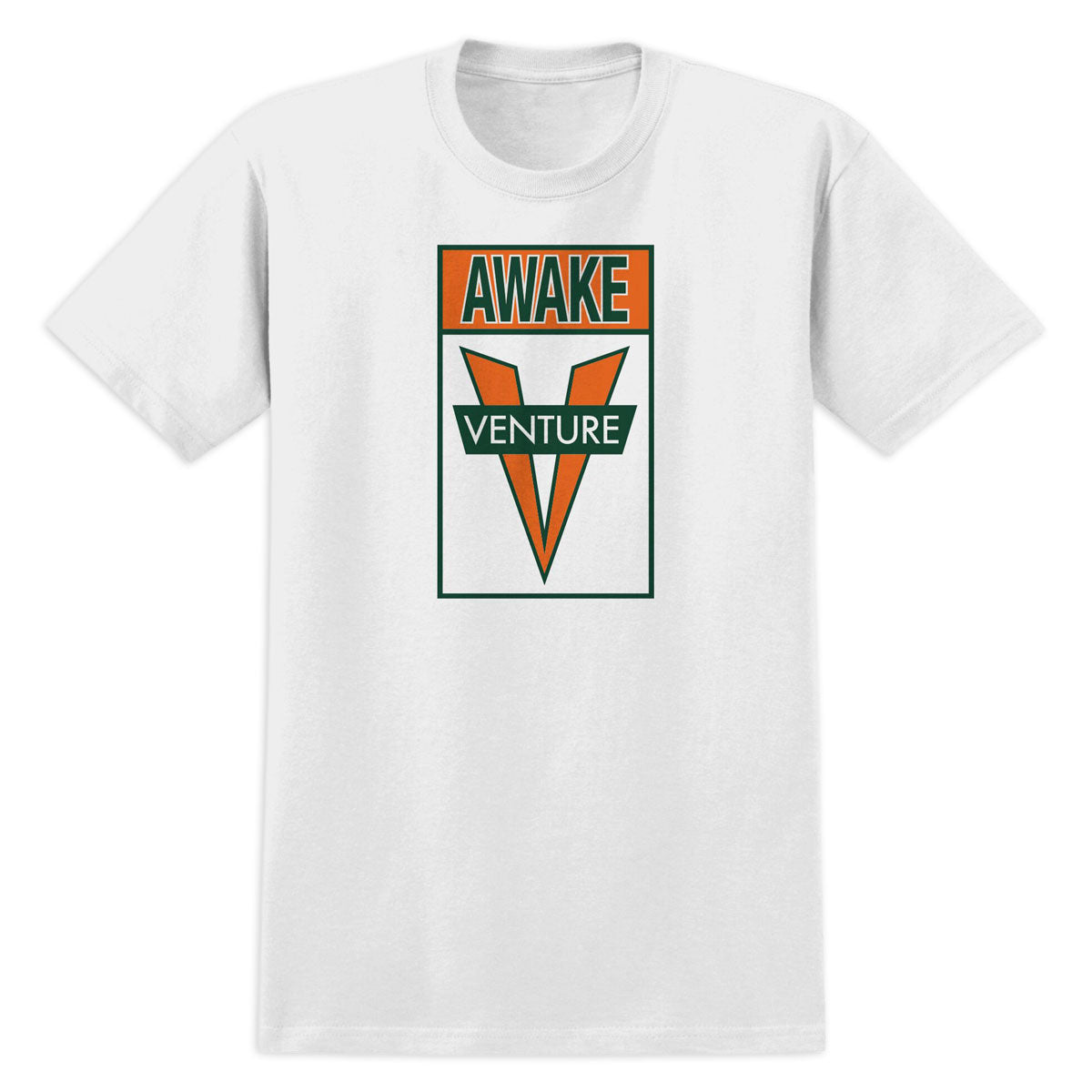 Venture Awake T-Shirt - White/Green/Orange image 1