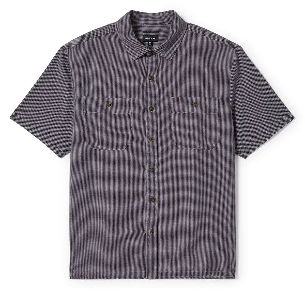 Brixton Cru Micro Plaid Shirt - Washed Navy Micro Plaid image 1