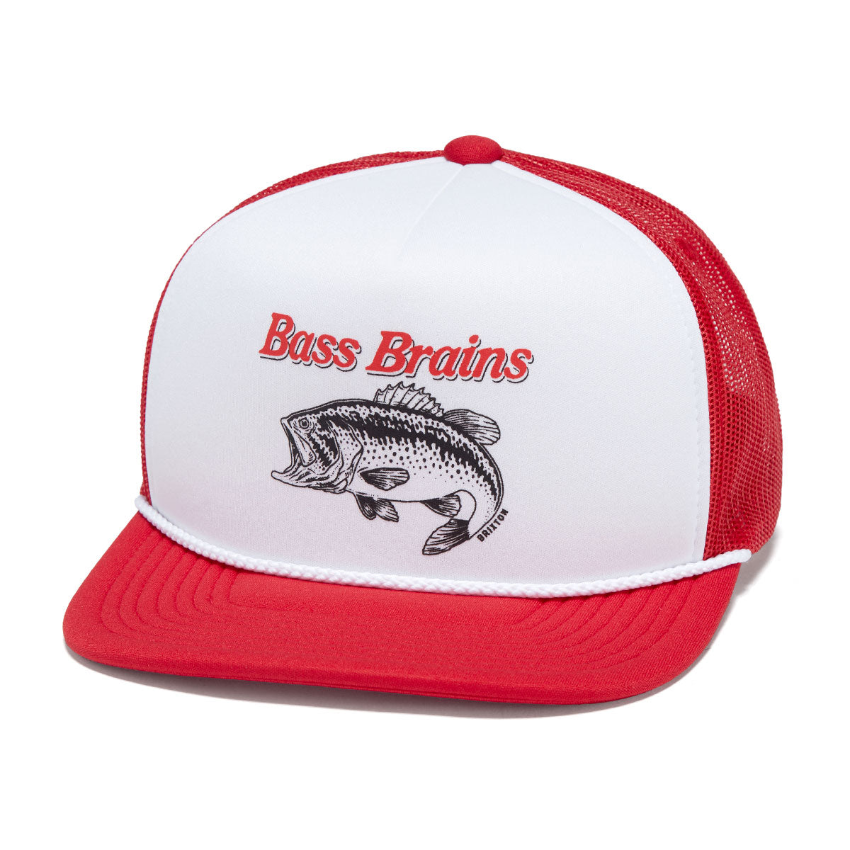Brixton Bass Brains Ft Mp Trucker Hat - Crimson/White/Crimson image 1