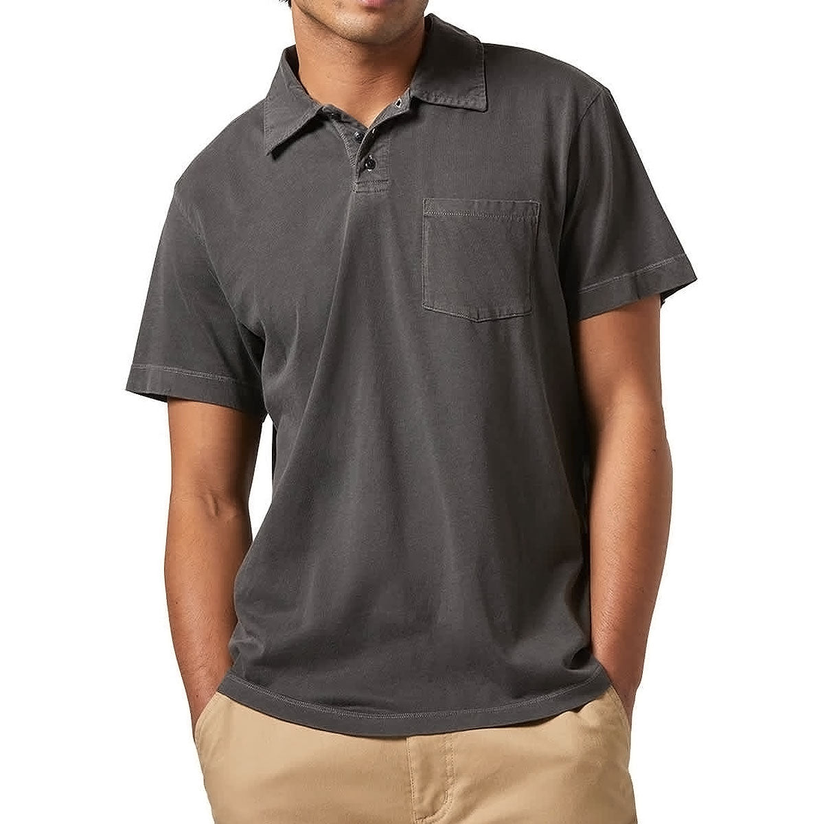 Brixton Vintage Wash Polo Shirt - Washed Black image 1