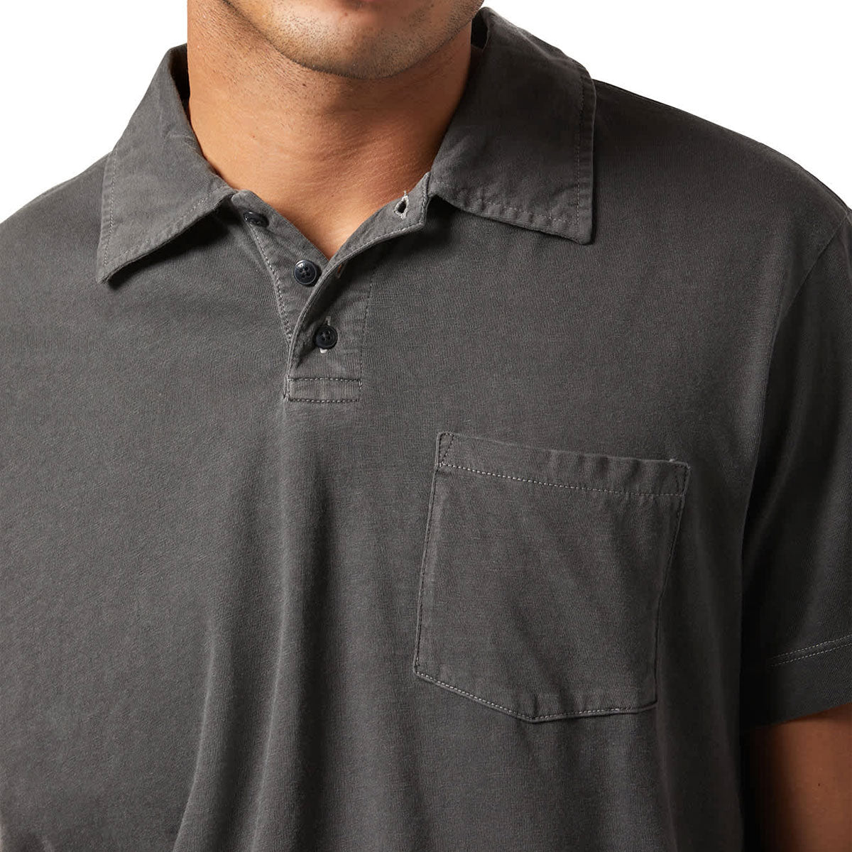 Brixton Vintage Wash Polo Shirt - Washed Black image 3