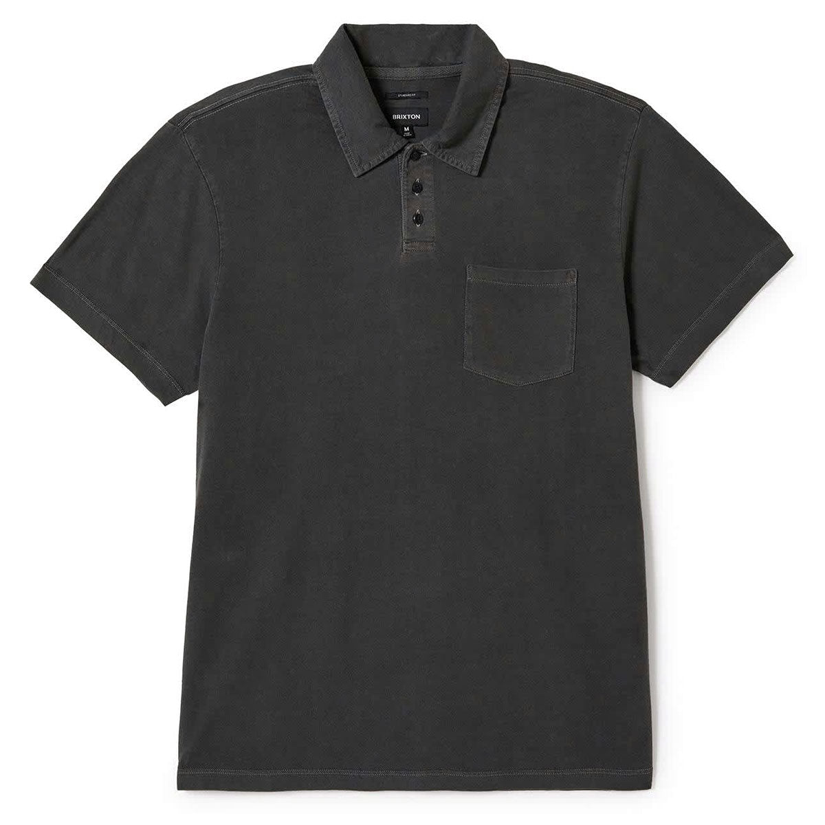 Brixton Vintage Wash Polo Shirt - Washed Black image 4