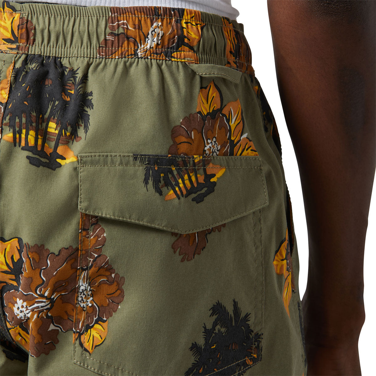 Brixton Everyday Stretch Hybrid Shorts - Olive Surplus Floral image 3