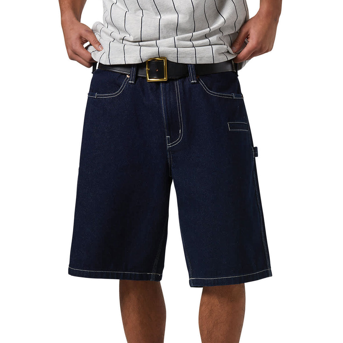 Brixton Builders Carpenter Baggy Shorts - Rinse Denim image 2