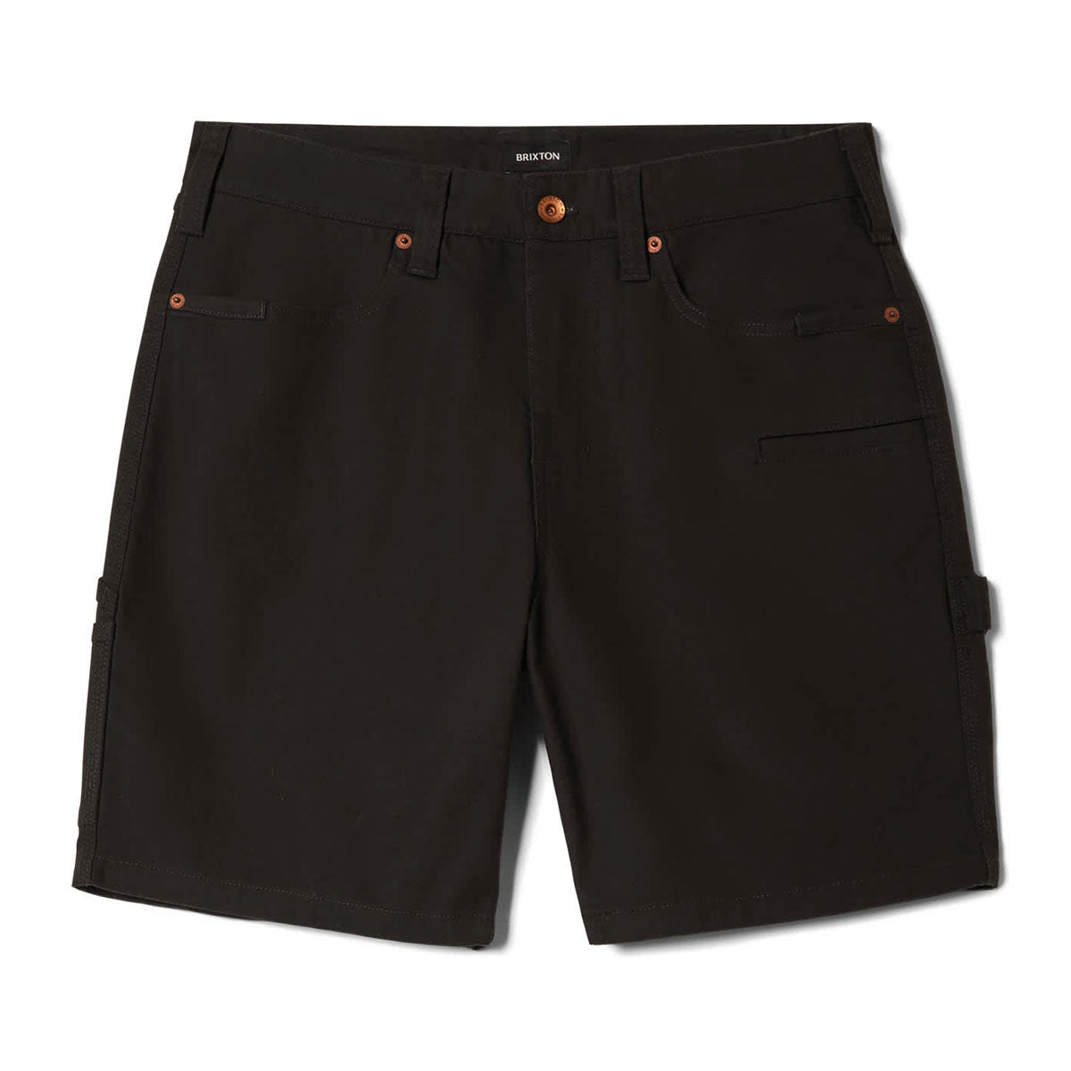Brixton Builders Carpenter Baggy Shorts - Washed Black image 1