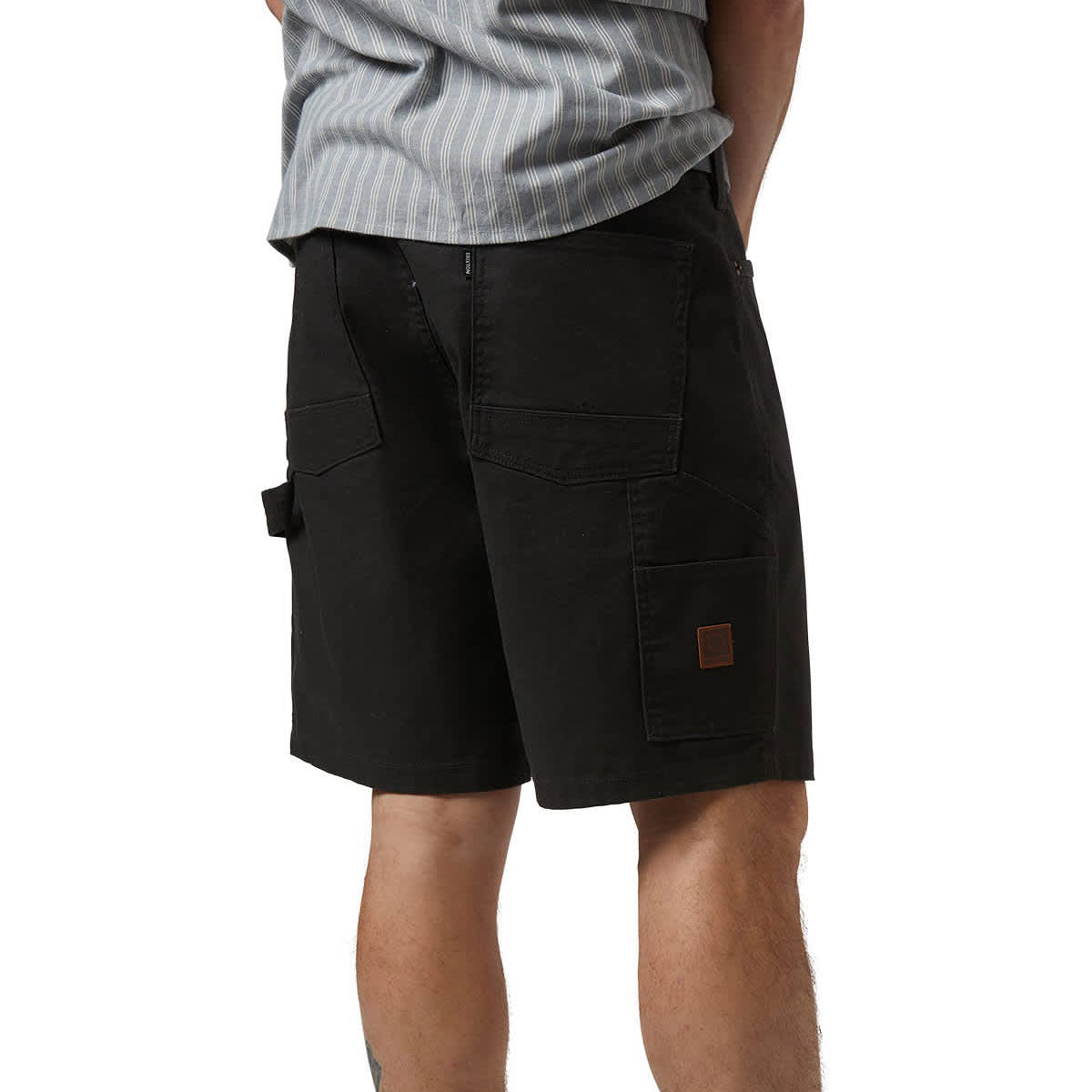 Brixton Builders Carpenter Baggy Shorts - Washed Black image 3