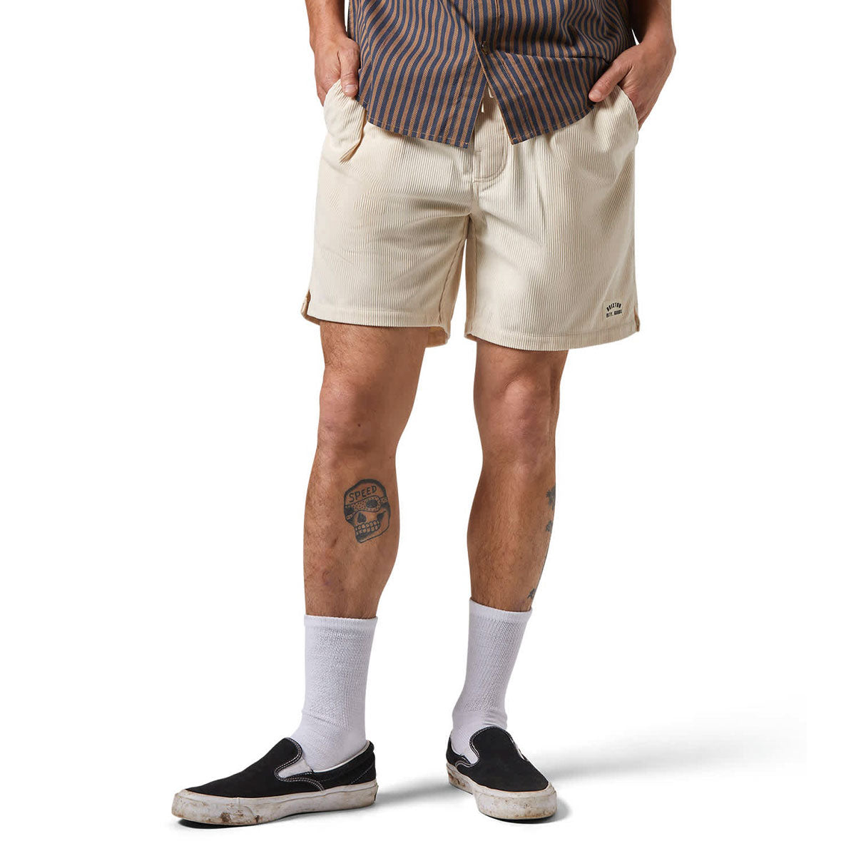 Brixton Everyday Corduroy Shorts - Whitecap image 2