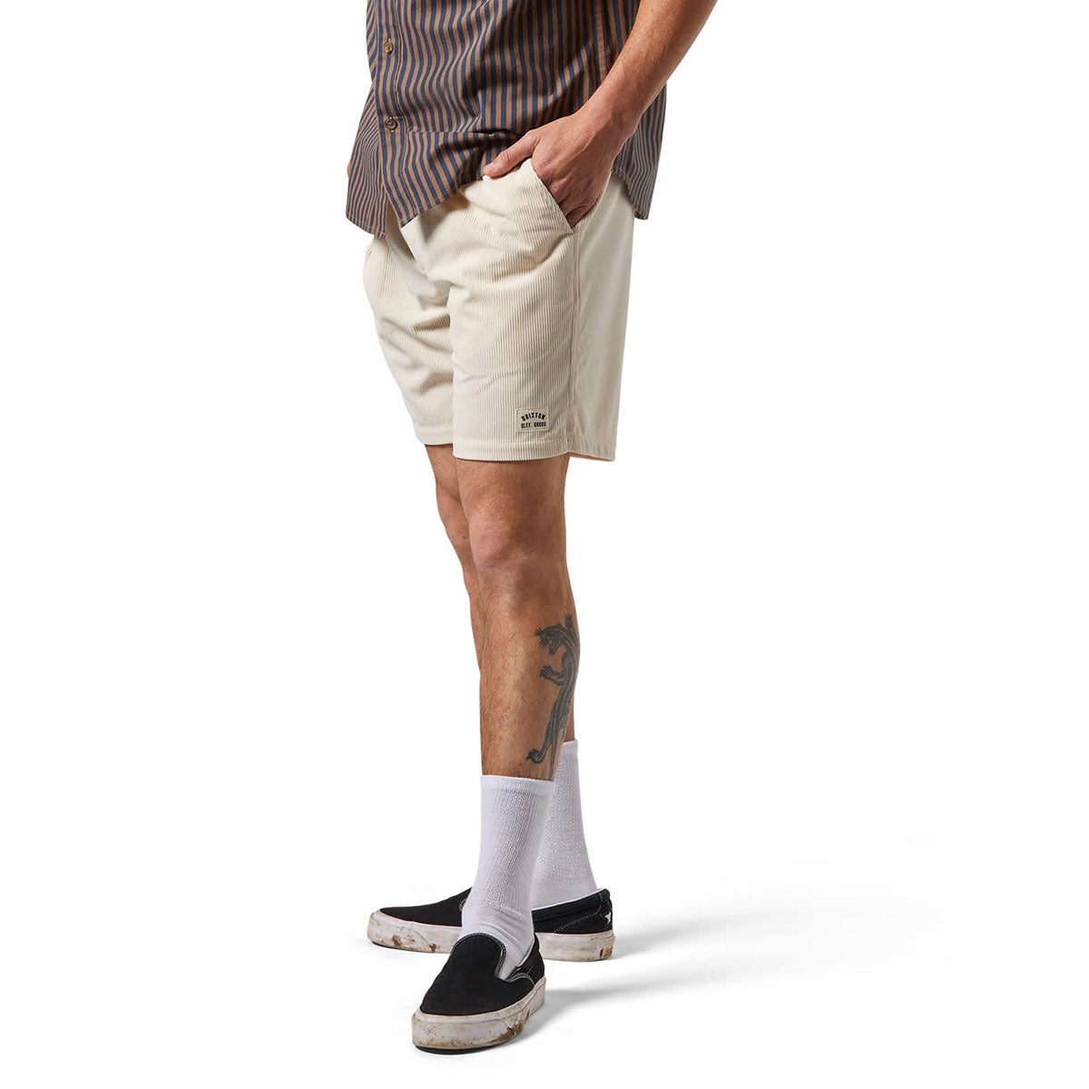 Brixton Everyday Corduroy Shorts - Whitecap image 4
