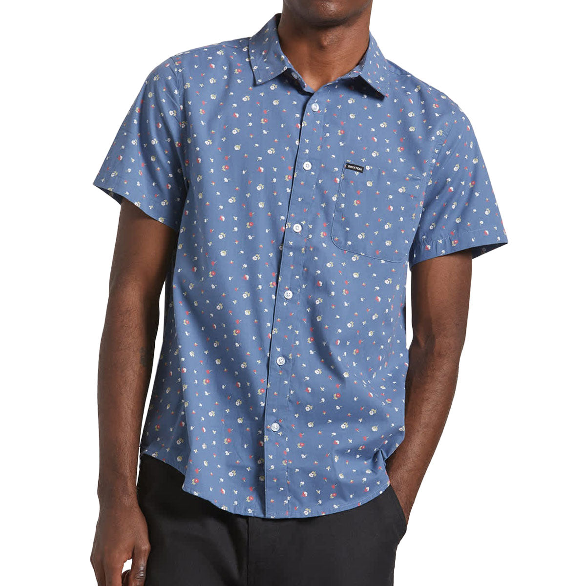 Brixton Charter Print Shirt - Bering Sea/Micro Floral image 1