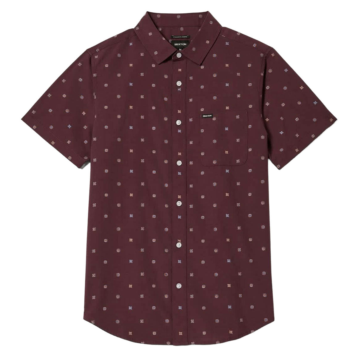 Brixton Charter Print Shirt - Port/Micro Geo image 3