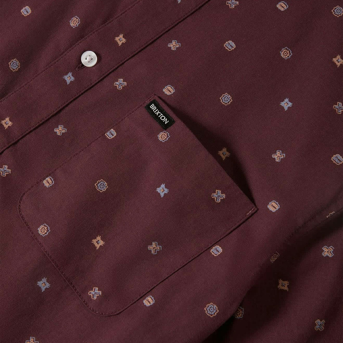 Brixton Charter Print Shirt - Port/Micro Geo image 4