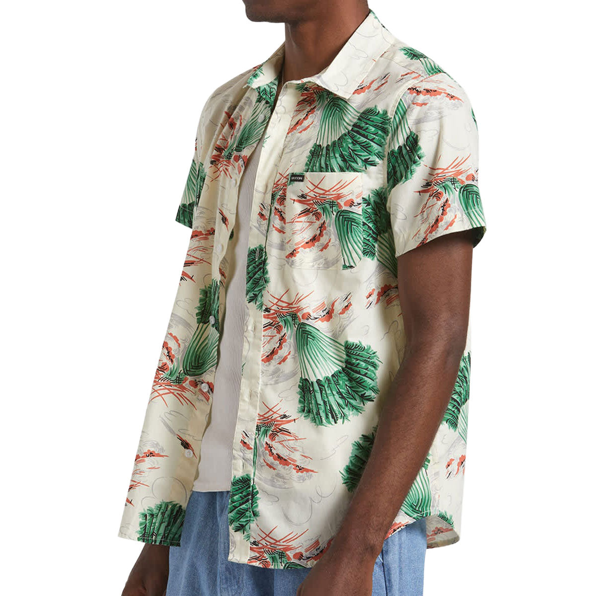 Brixton Charter Print Shirt - Vintage Palm Print image 3