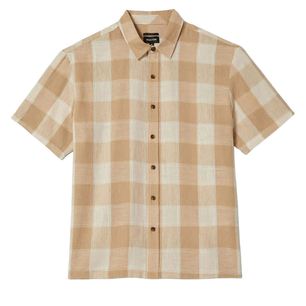 Brixton Cru Linen Blend Shirt - Off White/Sand image 3