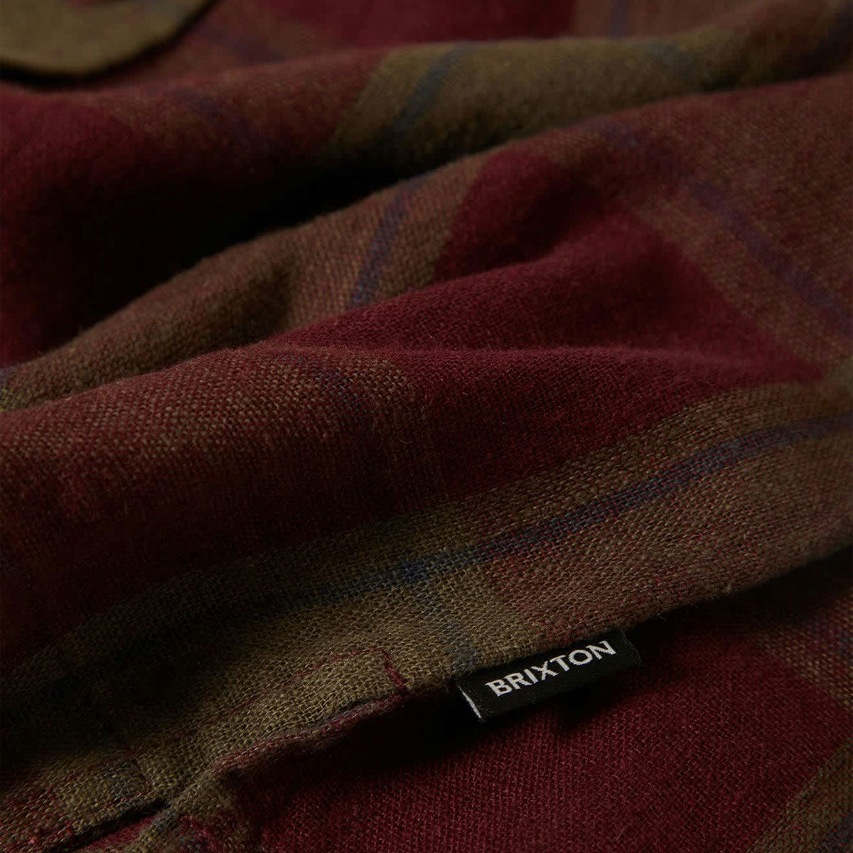 Brixton Cru Linen Blend Shirt - Olive Surplus/Port image 5